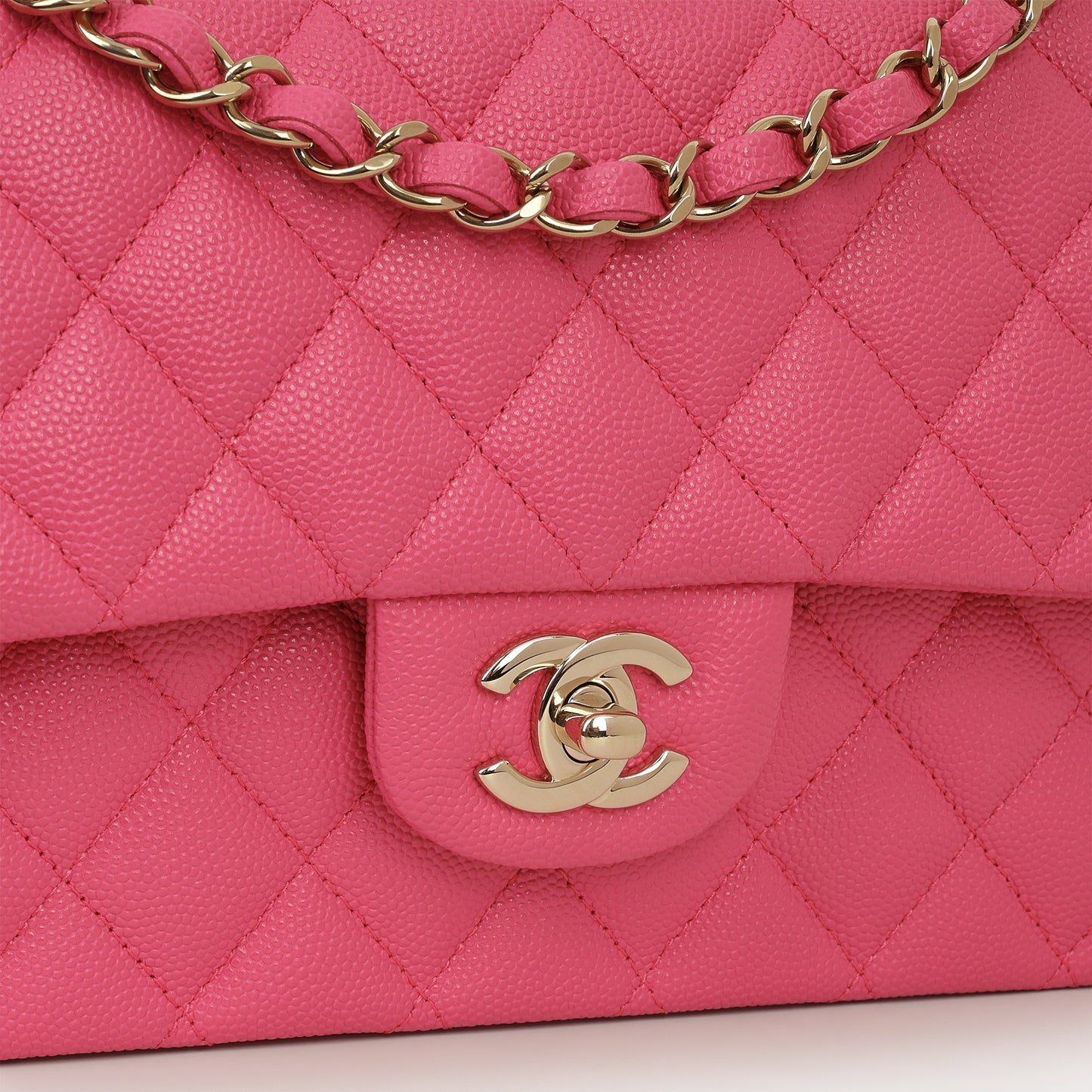 Chanel Medium Classic Flap - Hot Pink Caviar | Champagne Gold Hardware