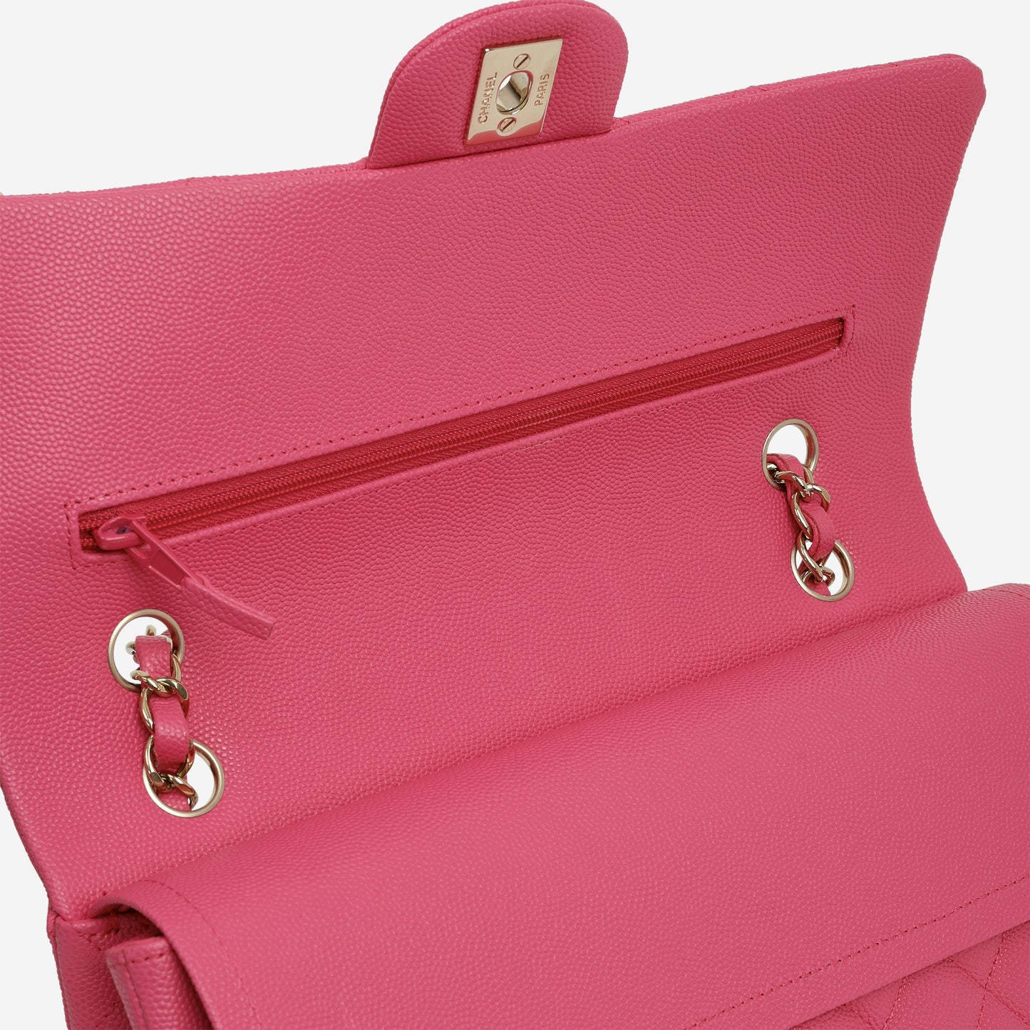 Chanel Medium Classic Flap - Hot Pink Caviar | Champagne Gold Hardware
