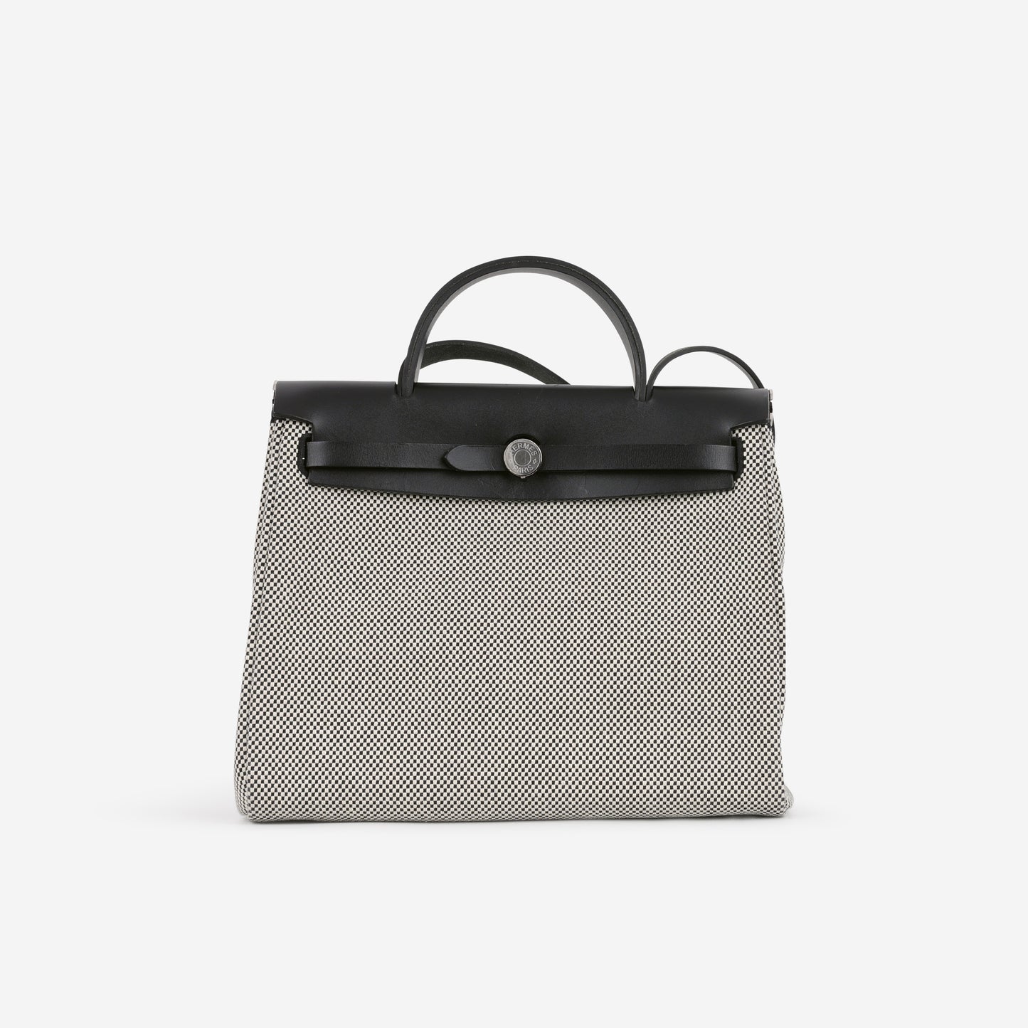 Hermès Herbag 31 - Black Quadrille / Hunter | Palladium Hardware
