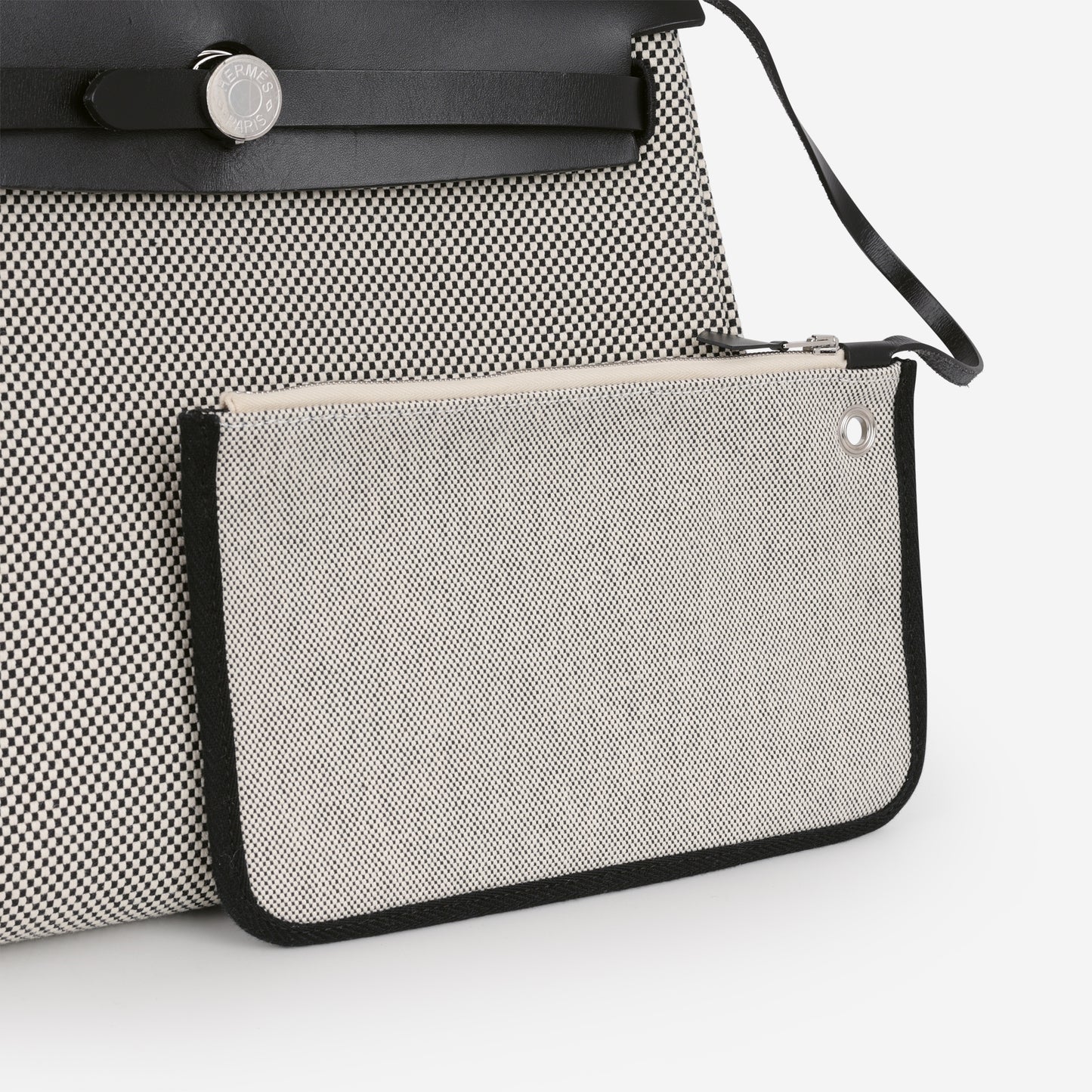 Hermès Herbag 31 - Black Quadrille / Hunter | Palladium Hardware
