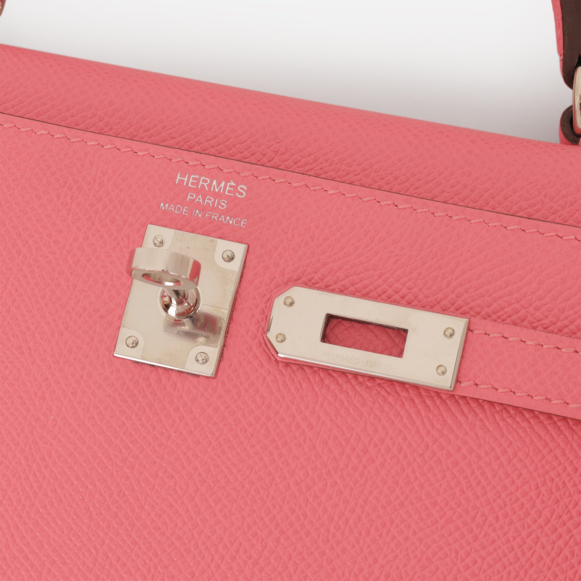 Hermès Kelly 25 - Rose Azalee Epsom | Palladium Hardware - Bagista