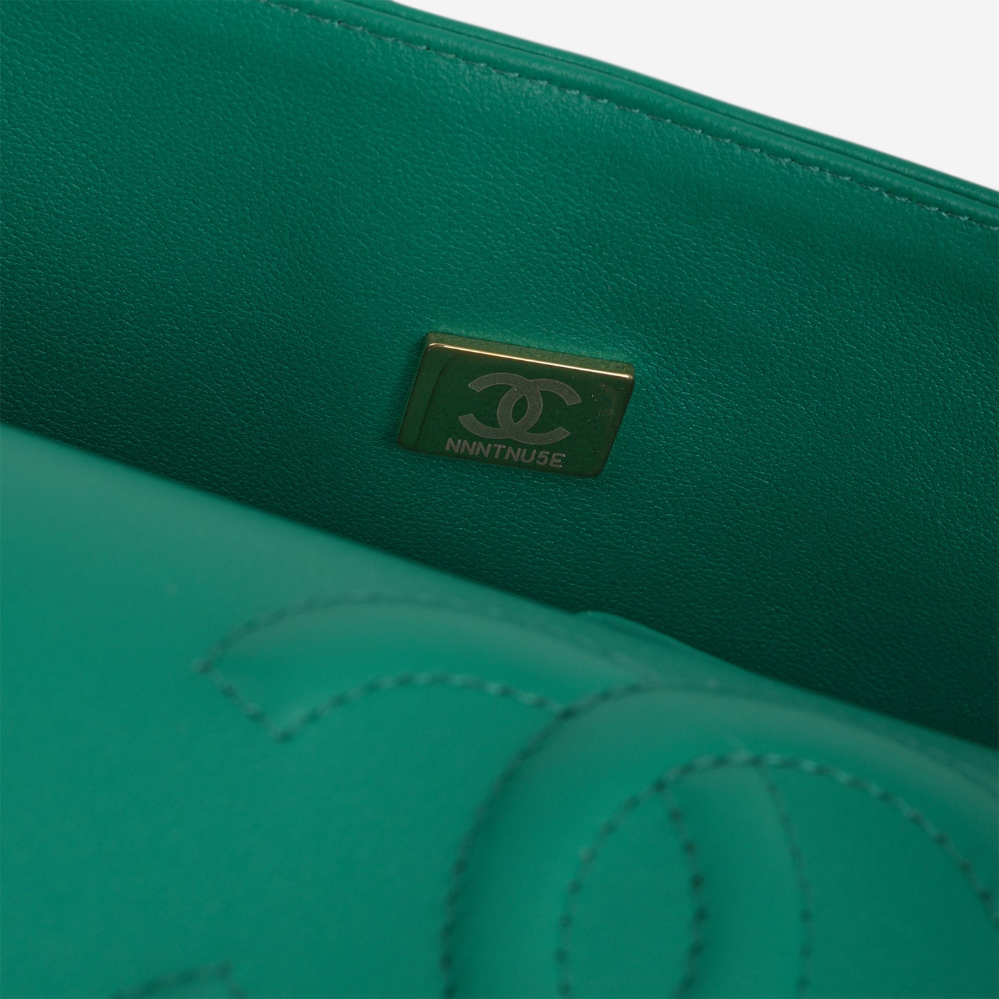 Chanel Small Classic Flap - Green Lambskin | Champagne Gold Hardware