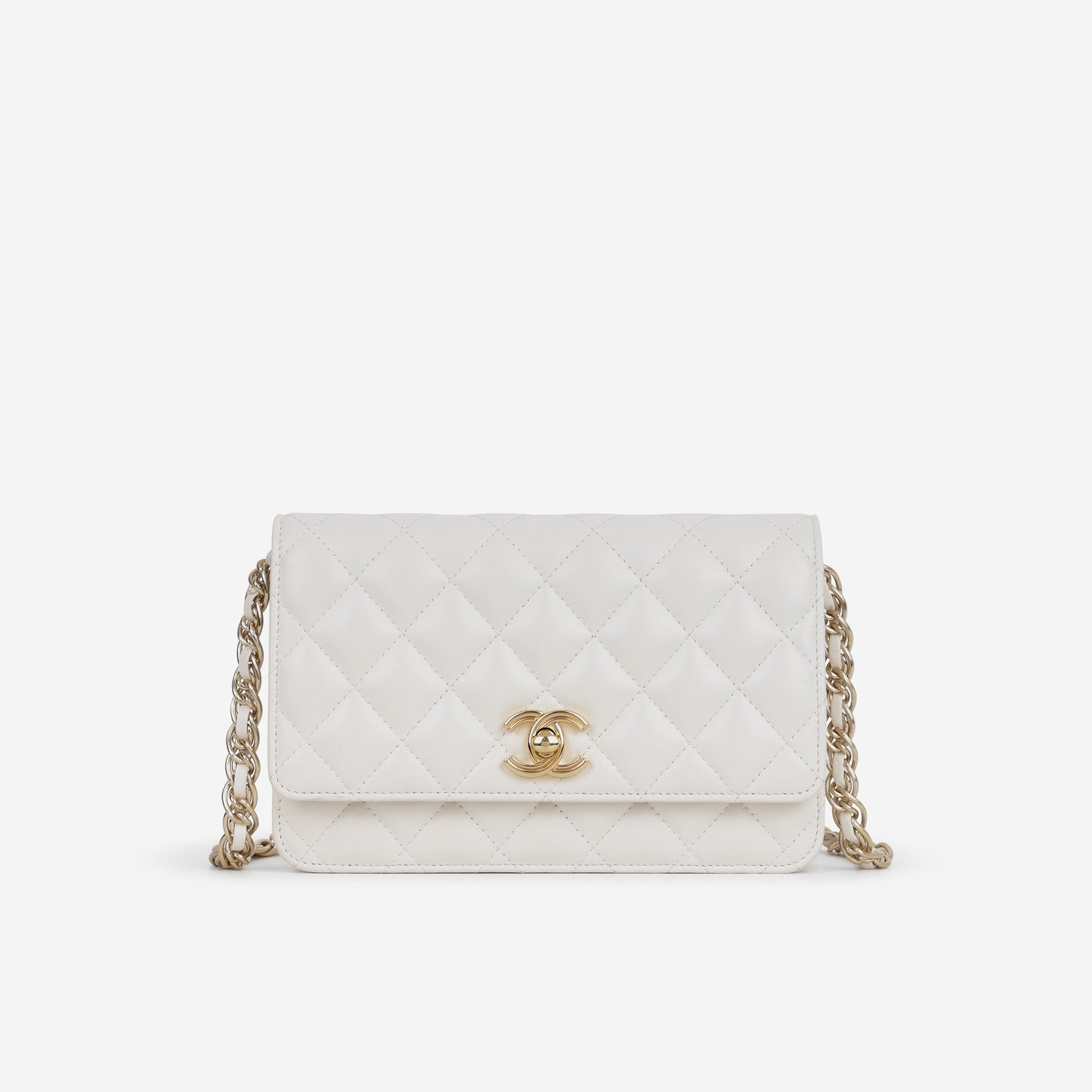 Chanel Seasonal WOC - White Lambskin | Gold Hardware