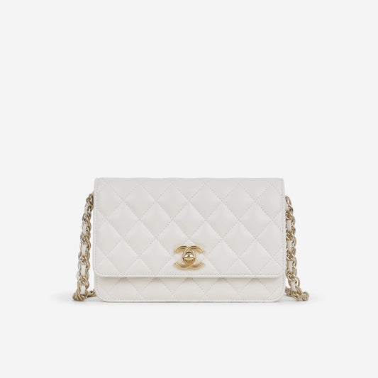 Chanel Seasonal WOC - White Lambskin | Gold Hardware - Bagista