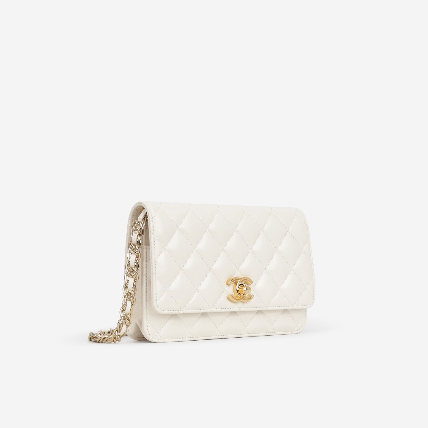 Chanel Seasonal WOC - White Lambskin | Gold Hardware