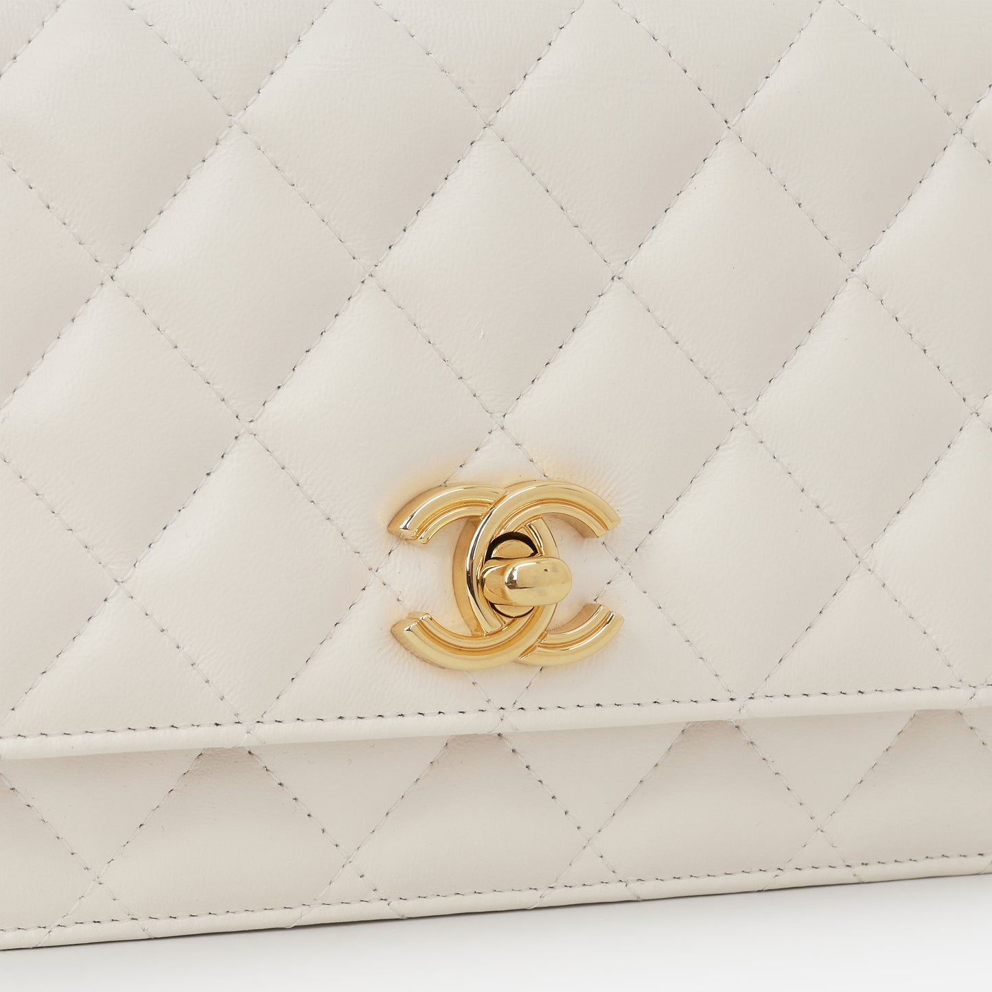 Chanel Seasonal WOC - White Lambskin | Gold Hardware