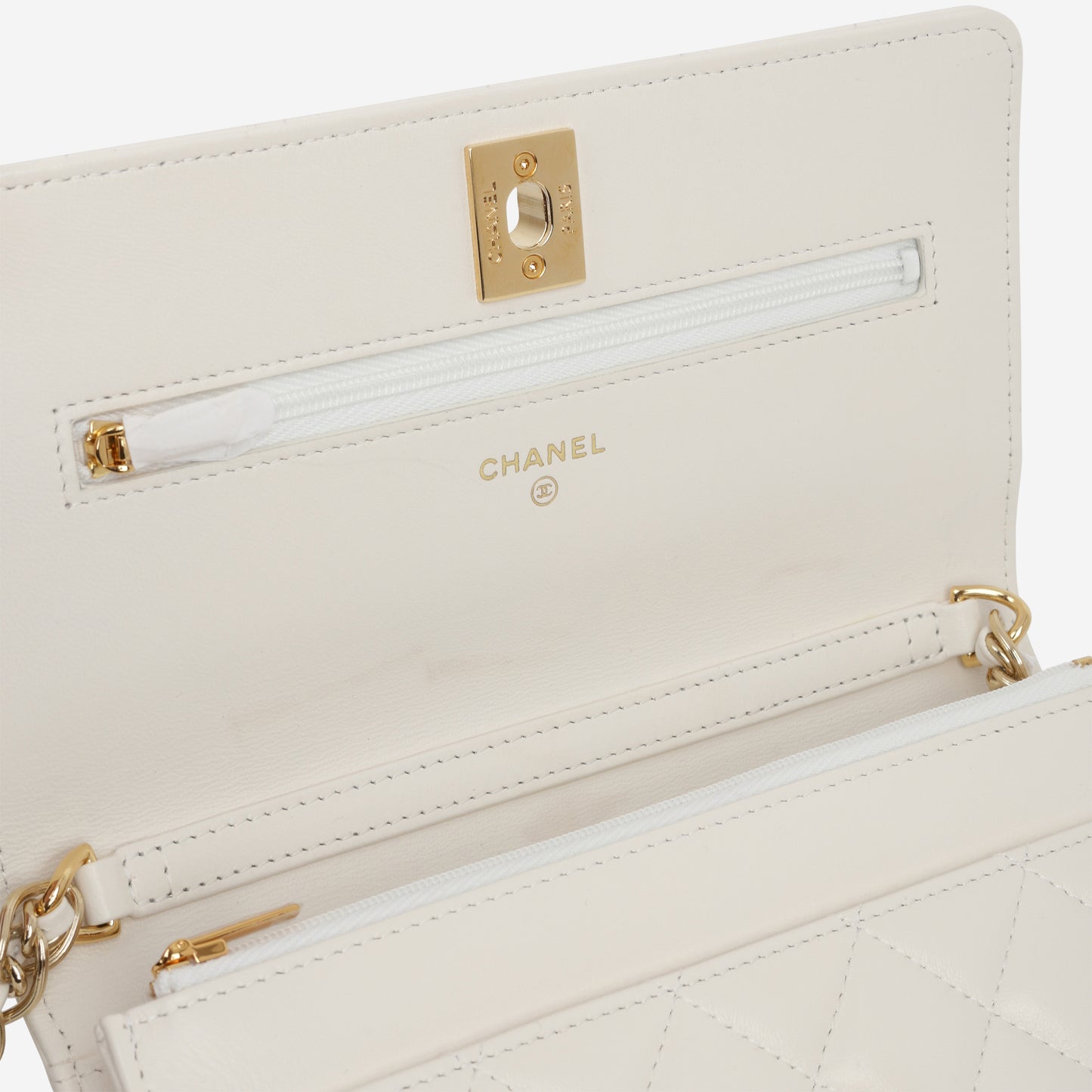 Chanel Seasonal WOC - White Lambskin | Gold Hardware