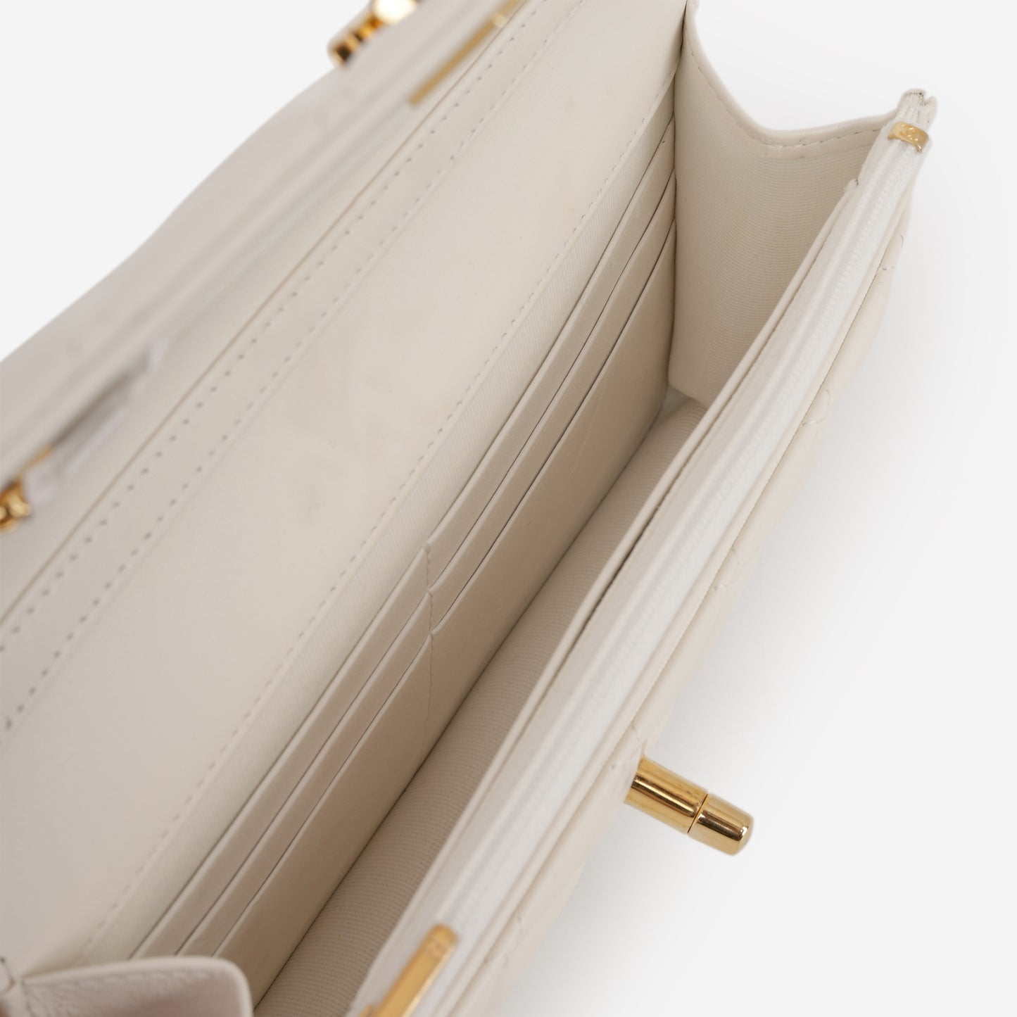 Chanel Seasonal WOC - White Lambskin | Gold Hardware