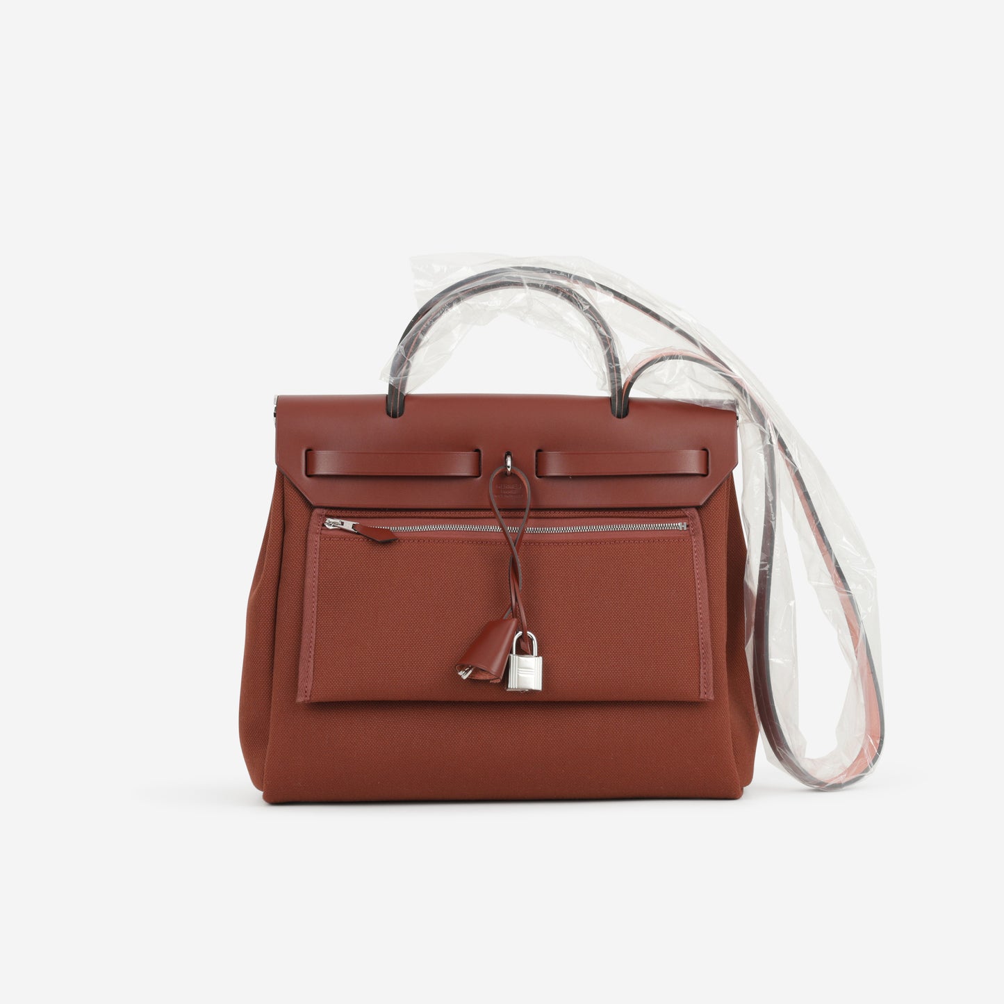 Hermès Herbag 31 - Rouge H Canvas / Hunter | Palladium Hardware