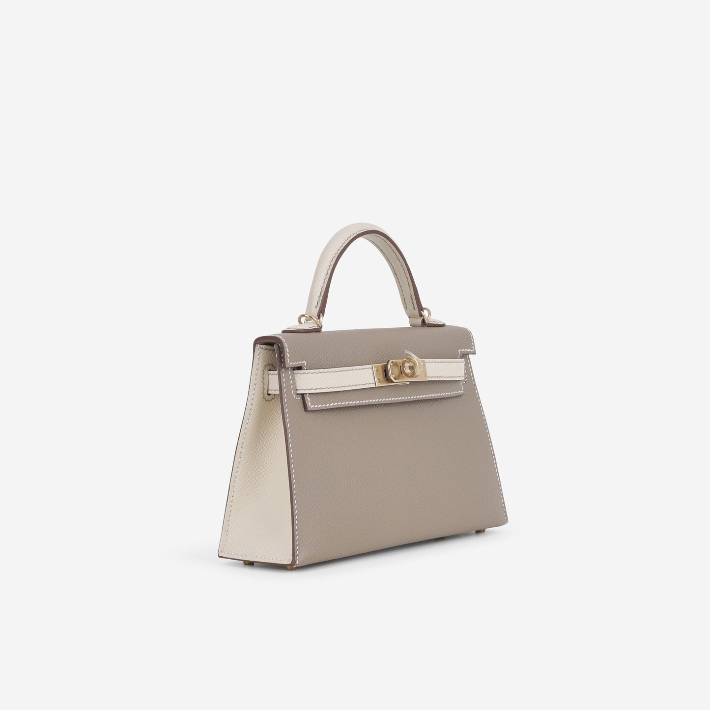 Hermès Kelly 20 - Etoupe / Craie Epsom | Permabrass - Bagista