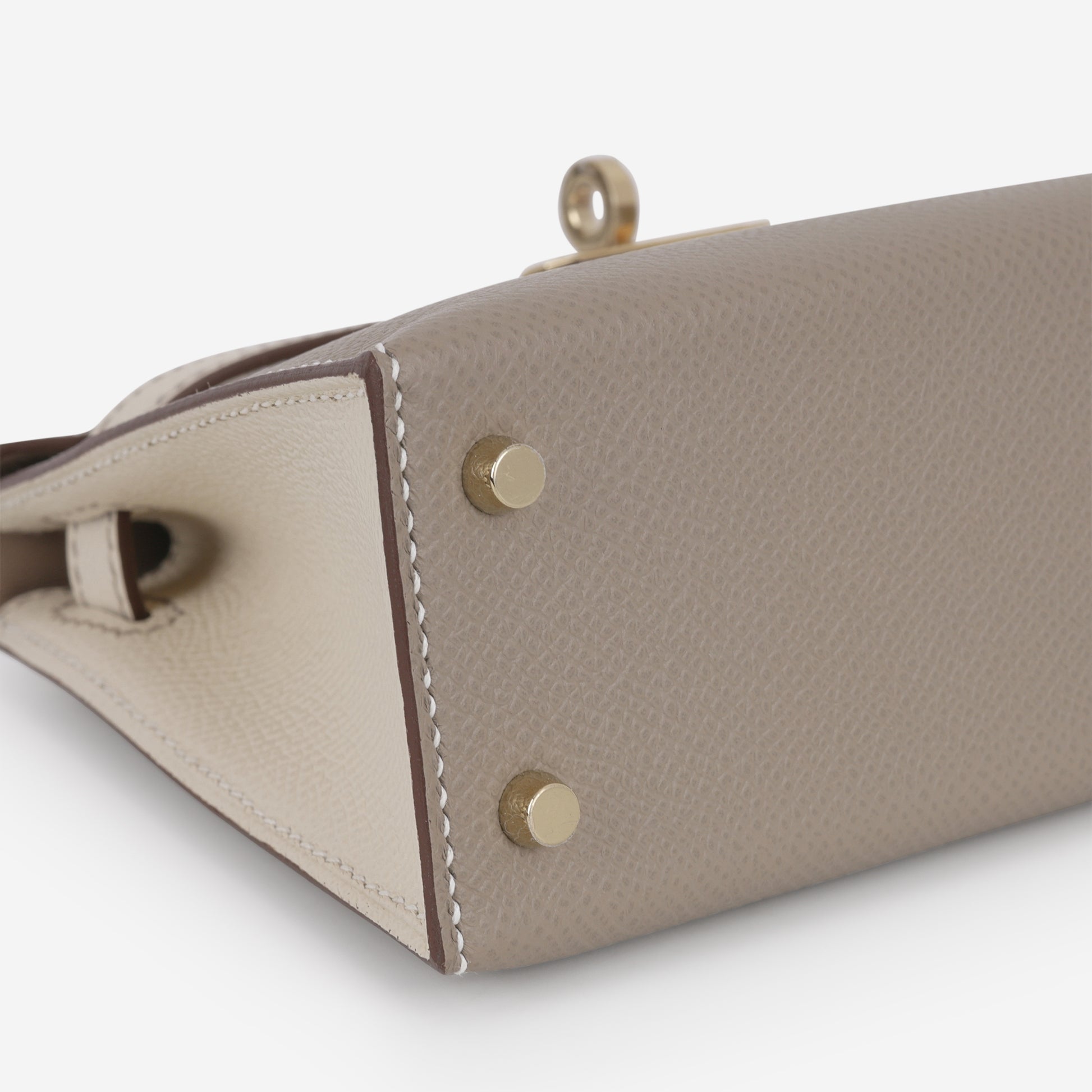 Hermès Kelly 20 - Etoupe / Craie Epsom | Permabrass - Bagista