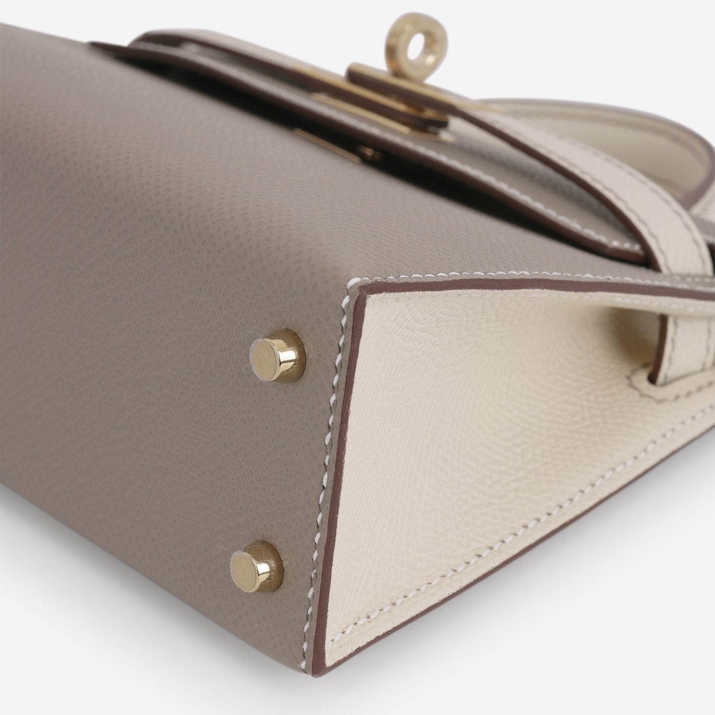 Hermès Kelly 20 - Etoupe / Craie Epsom | Permabrass - Bagista