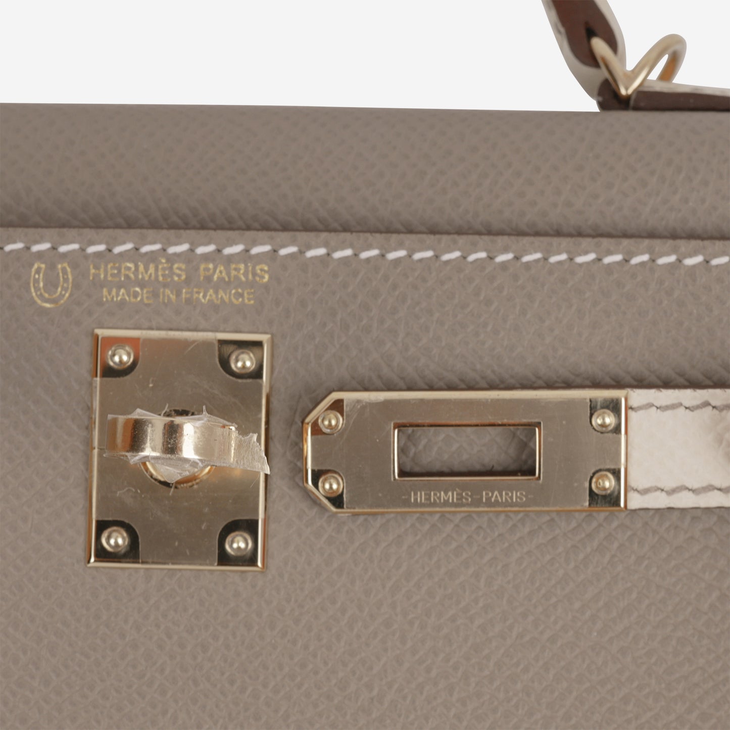 Hermès Kelly 20 - Etoupe / Craie Epsom | Permabrass - Bagista
