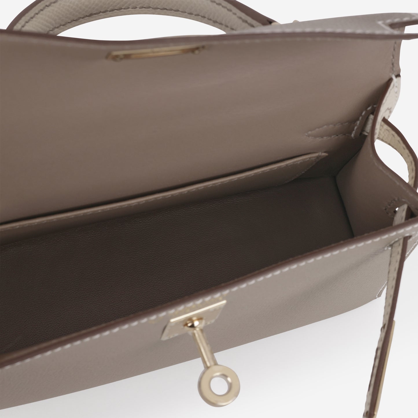 Hermès Kelly 20 - Etoupe / Craie Epsom | Permabrass - Bagista