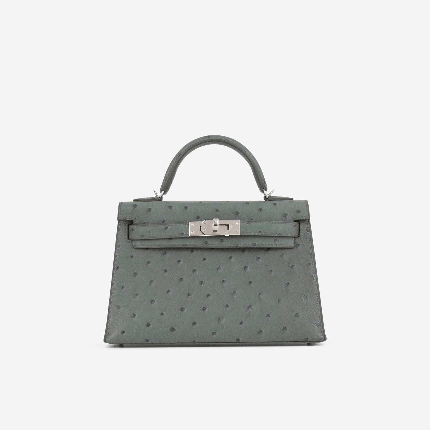 Hermès Mini Kelly - Vert Amande Ostrich | Palladium Hardware