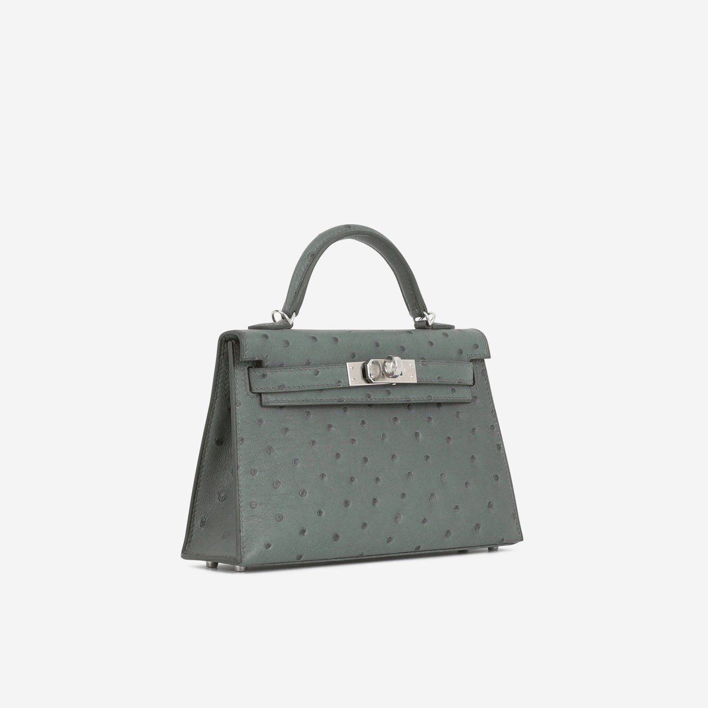 Hermès Mini Kelly - Vert Amande Ostrich | Palladium Hardware