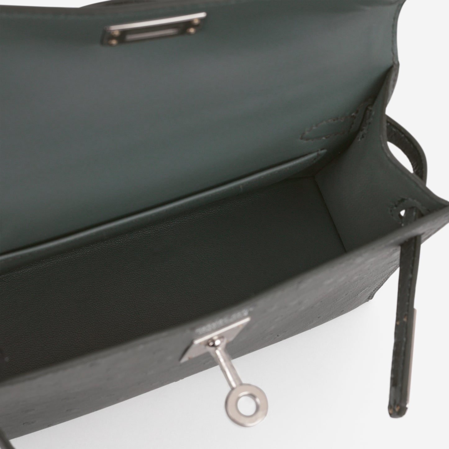 Hermès Mini Kelly - Vert Amande Ostrich | Palladium Hardware