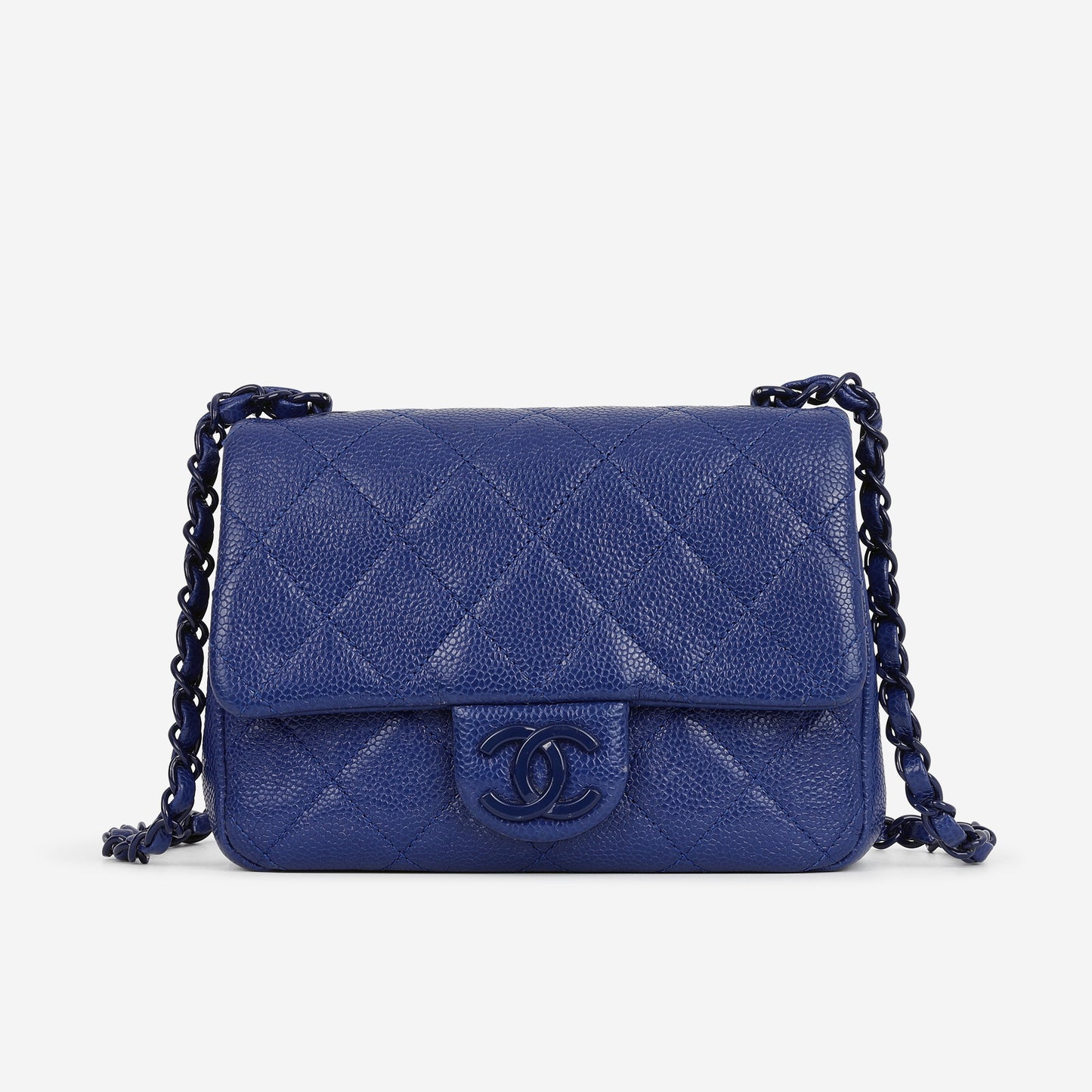 Chanel Incognito Mini Square Flap - Blue Caviar | Blue Hardware - Bagista