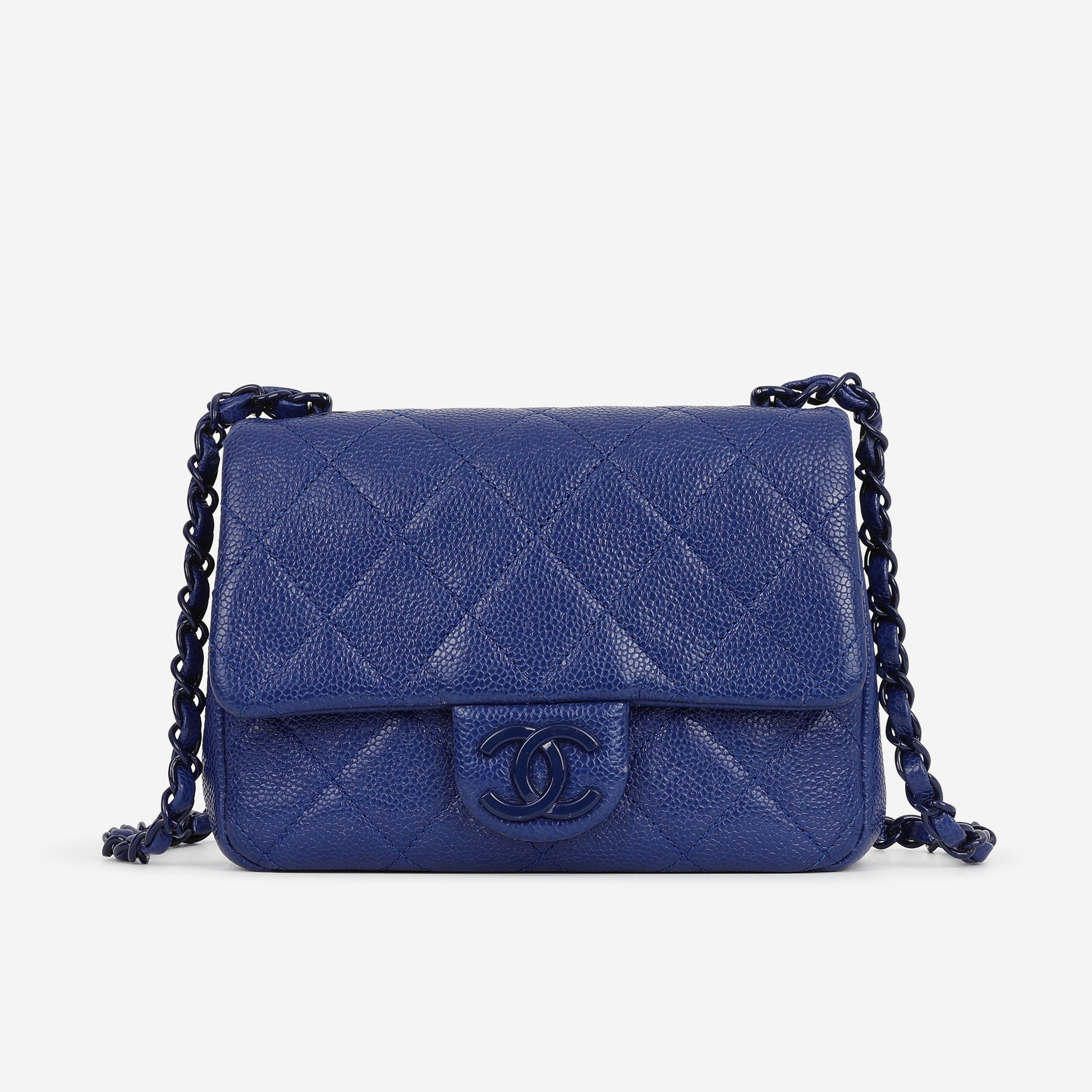 Chanel Incognito Mini Square Flap - Blue Caviar | Blue Hardware - Bagista