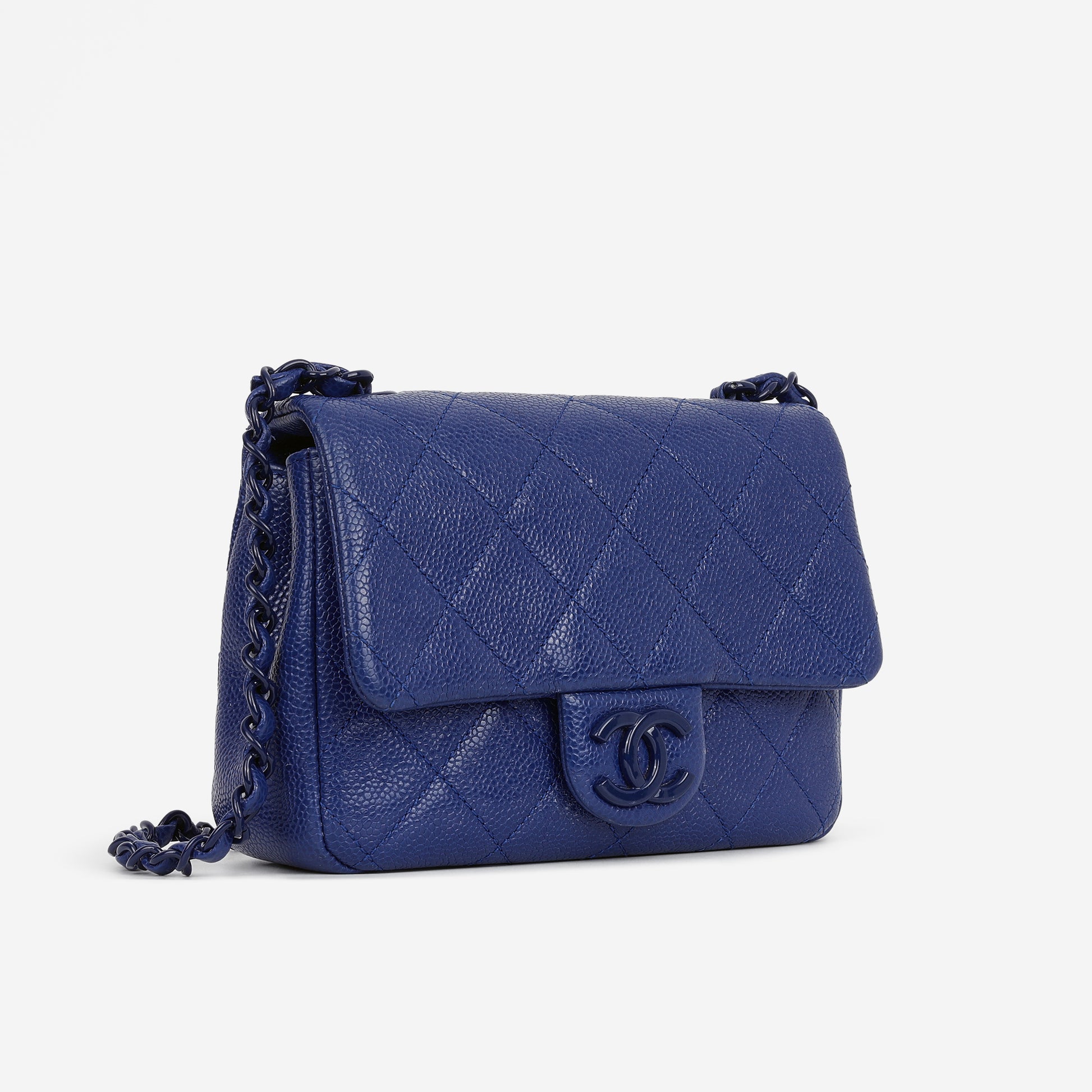 Chanel Incognito Mini Square Flap - Blue Caviar | Blue Hardware - Bagista