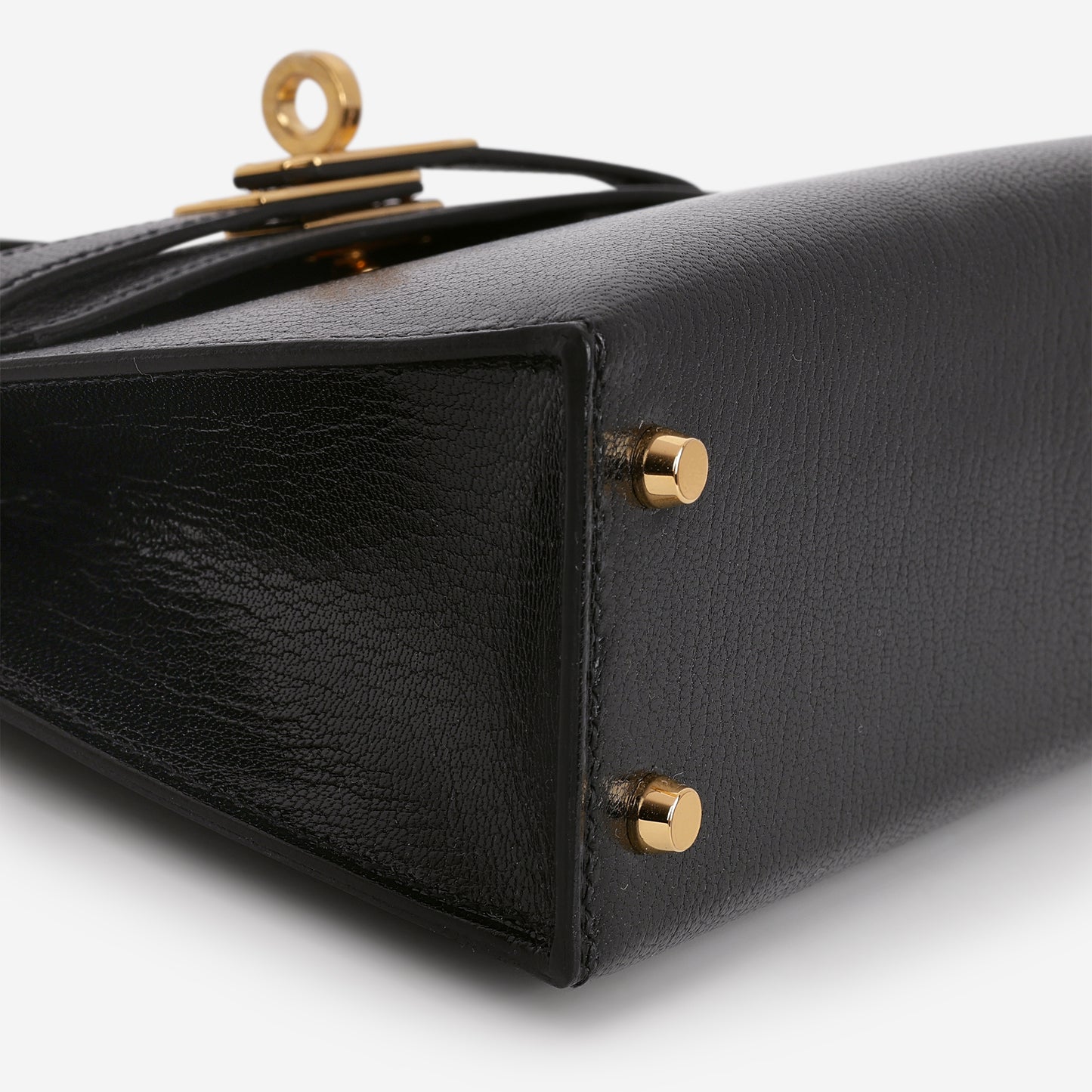 Hermès Mini Kelly 20cm - Black Chevre Chamkila | Gold Hardware