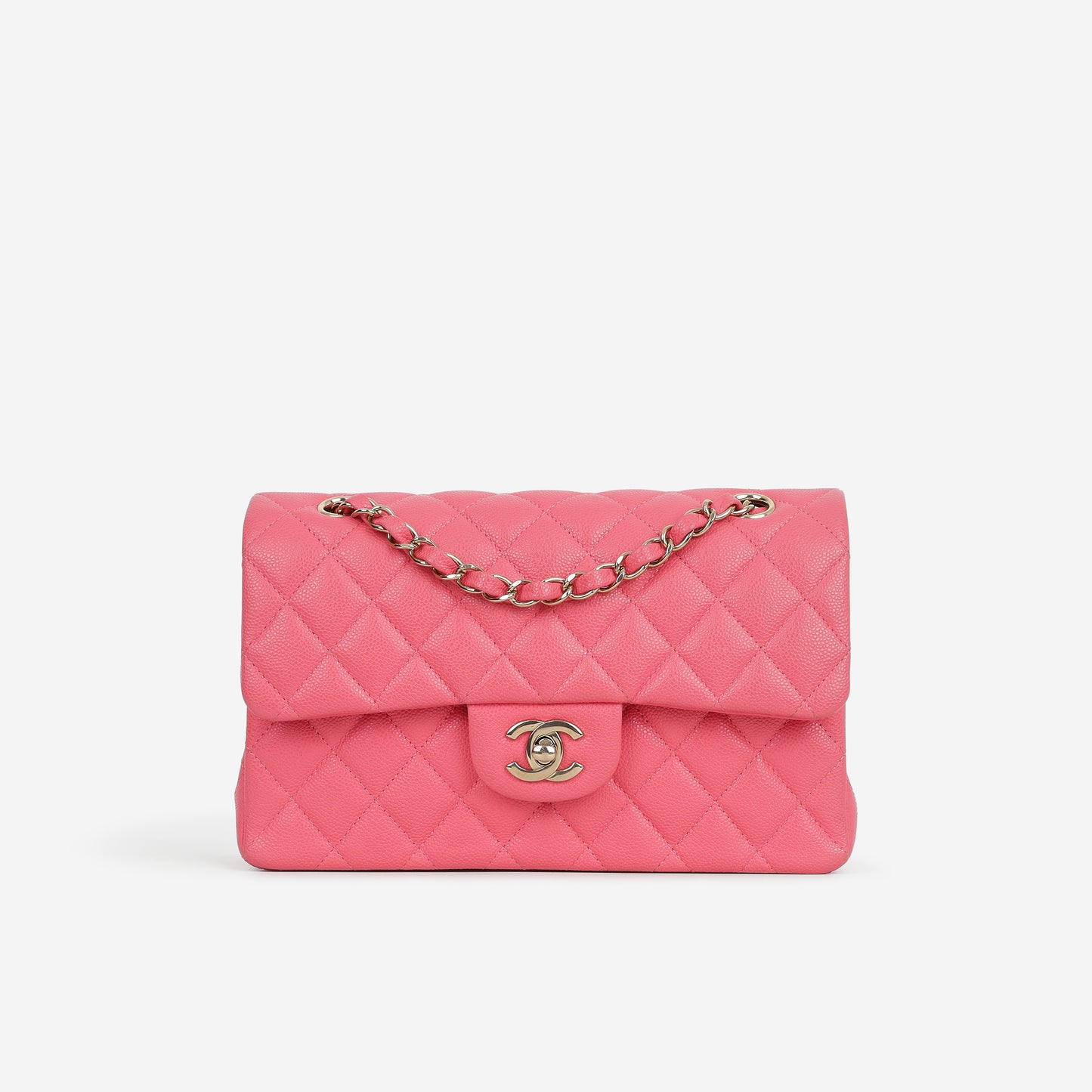 Chanel Small Classic Flap - Pink Caviar | Champagne Gold Hardware