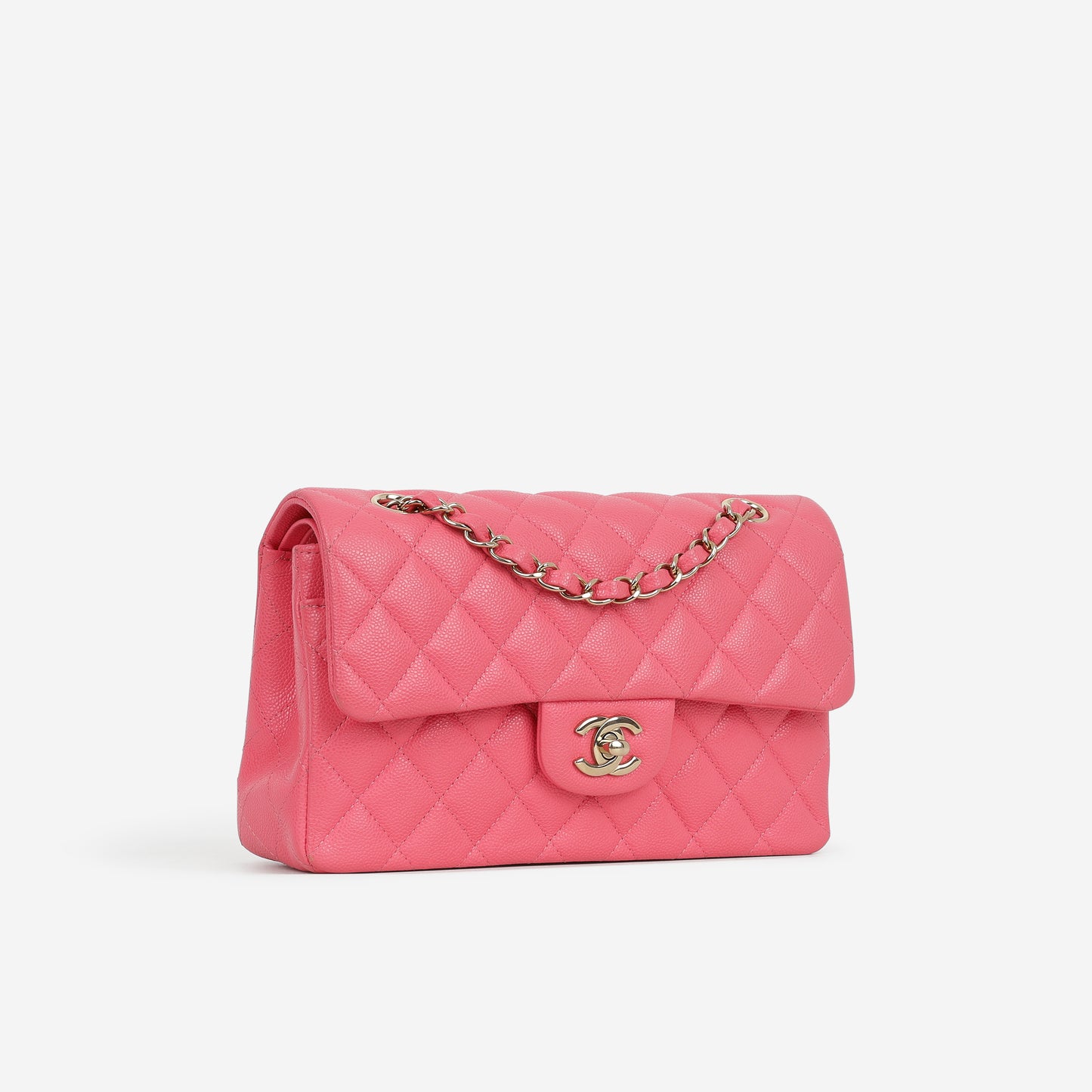 Chanel Small Classic Flap - Pink Caviar | Champagne Gold Hardware