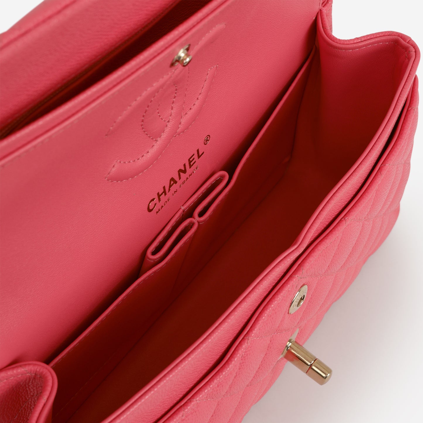 Chanel Small Classic Flap - Pink Caviar | Champagne Gold Hardware