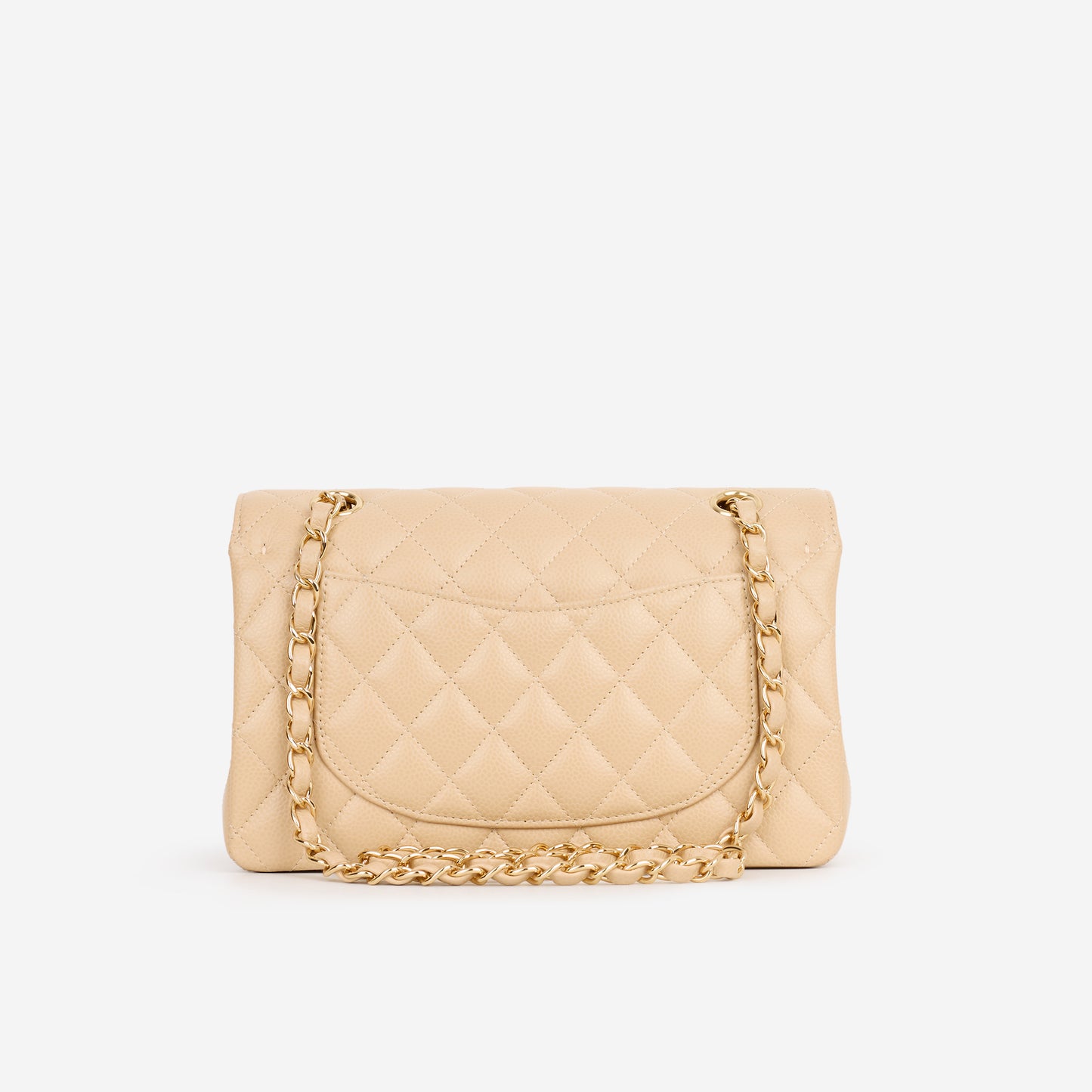 Chanel Small Classic Flap - Beige Caviar | Champagne Gold Hardware