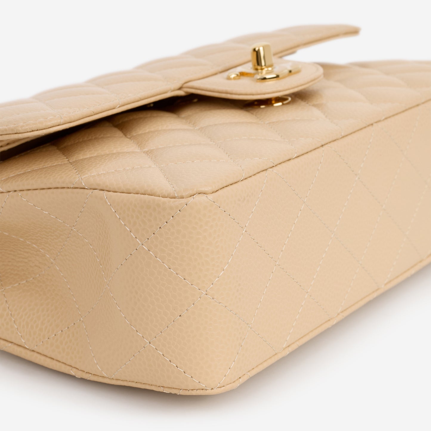 Chanel Small Classic Flap - Beige Caviar | Champagne Gold Hardware