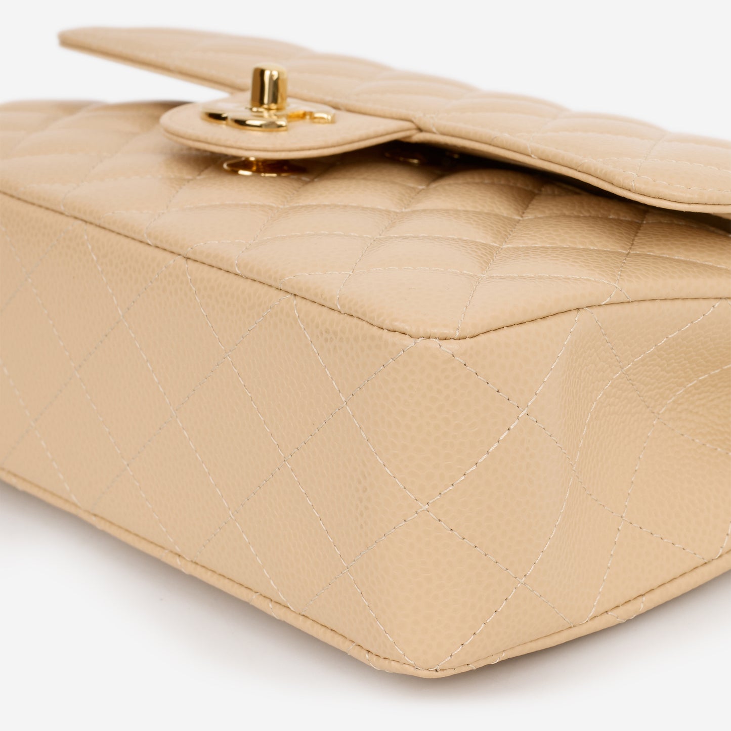 Chanel Small Classic Flap - Beige Caviar | Champagne Gold Hardware