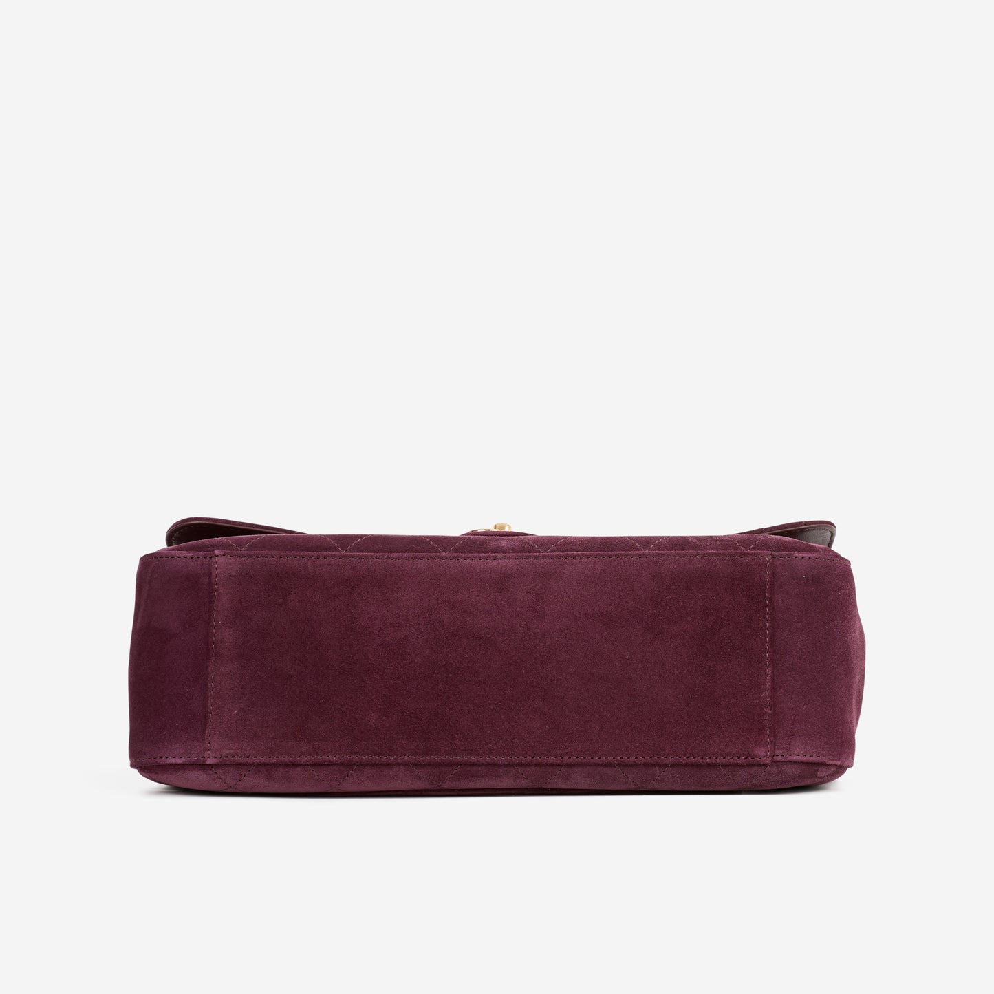 Chanel Maxi Flap 32 Bag - Burgundy Suede | Gold Hardware