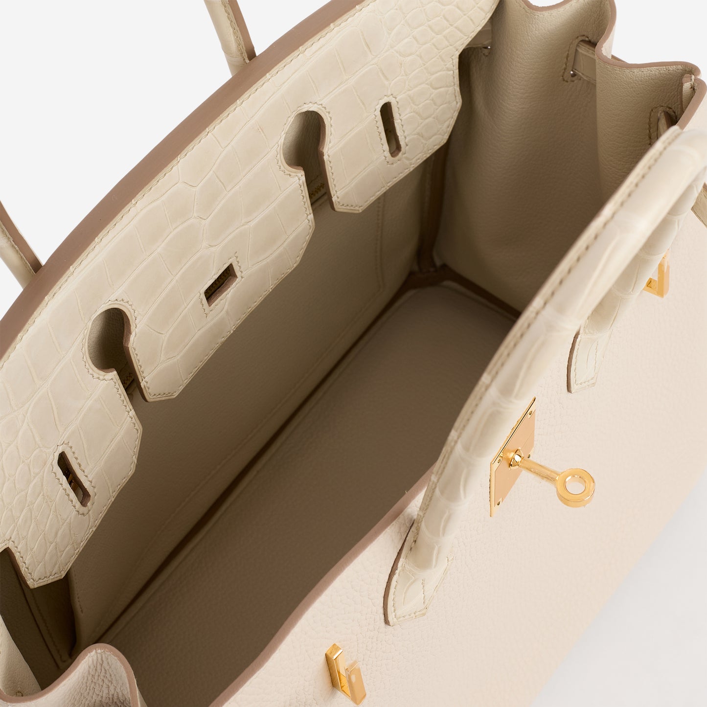 Hermès Birkin 30 Touch - Beton Togo / Alligator Mississippiensis | Gold Hardware