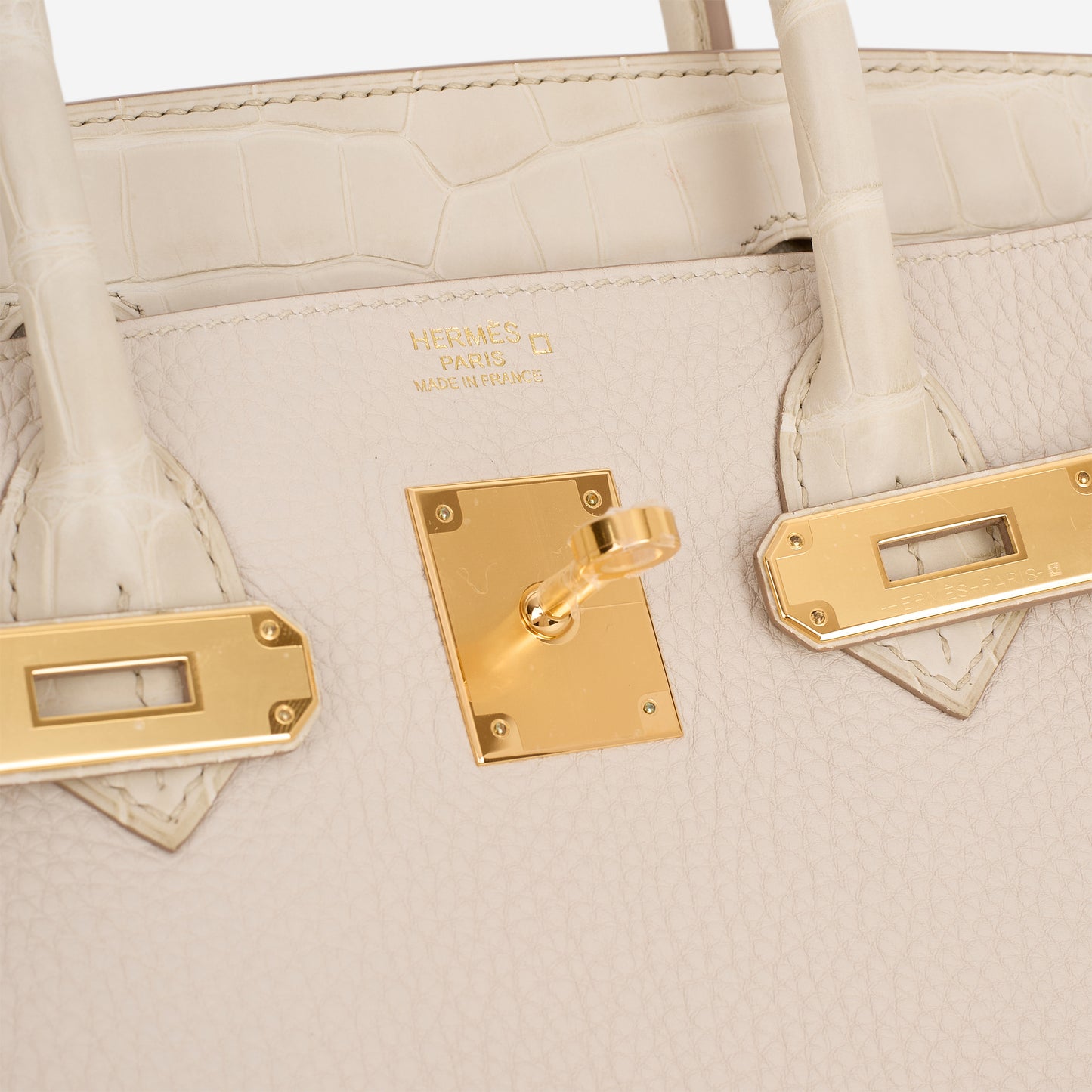 Hermès Birkin 30 Touch - Beton Togo / Alligator Mississippiensis | Gold Hardware