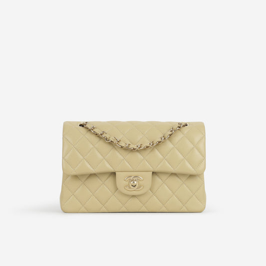 Chanel Small Classic Flap - Pale Yellow Caviar | Gold Hardware