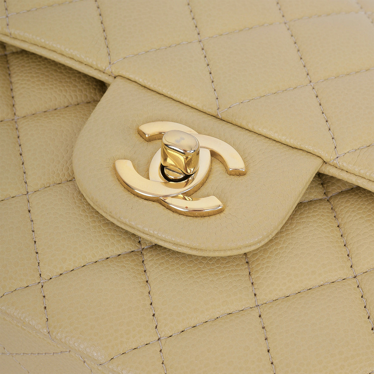 Chanel Small Classic Flap - Pale Yellow Caviar | Gold Hardware