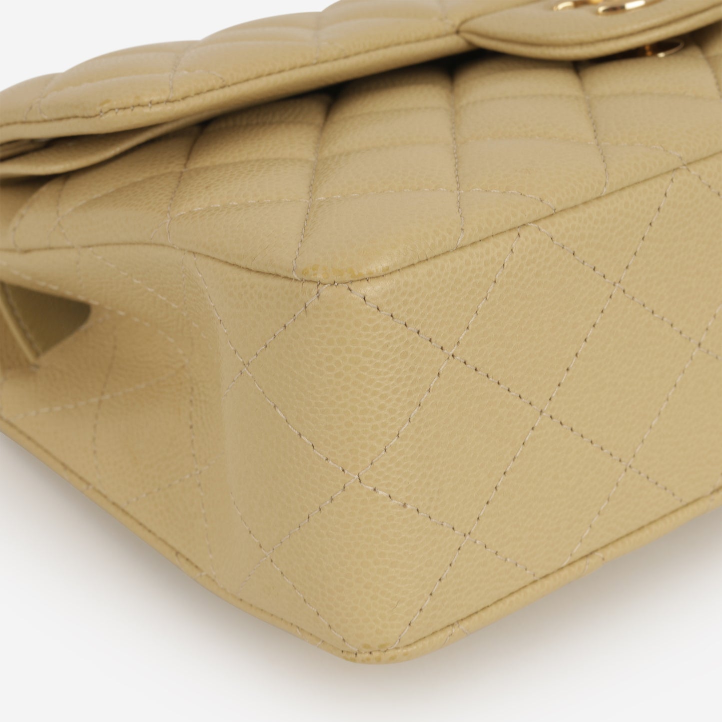 Chanel Small Classic Flap - Pale Yellow Caviar | Gold Hardware