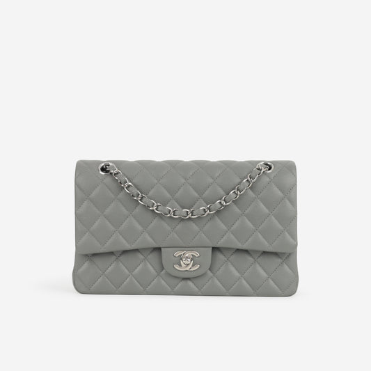 Chanel Medium Classic Flap - Grey Caviar | Silver Hardware