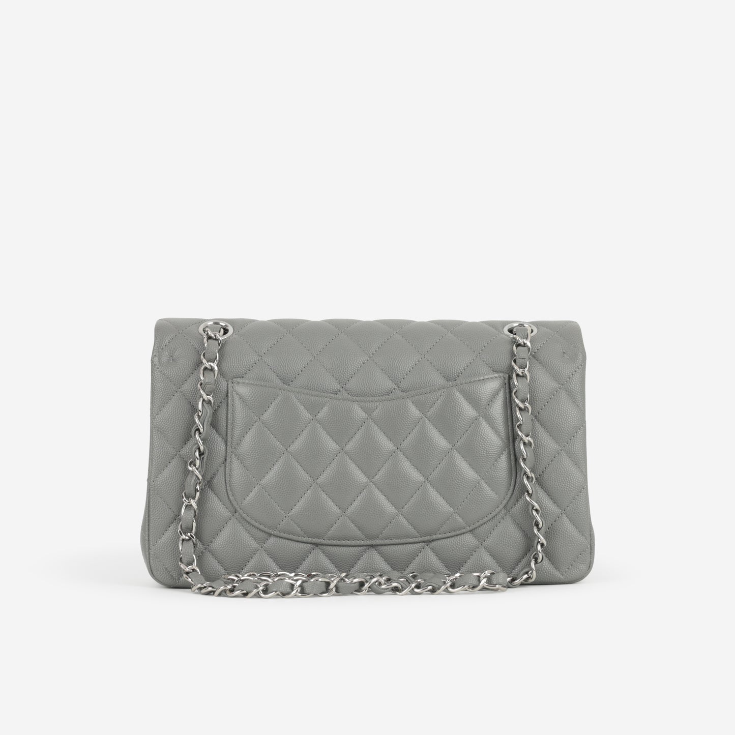 Chanel Medium Classic Flap - Grey Caviar | Silver Hardware