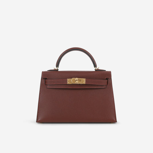 Hermès Mini Kelly 20cm - Rouge H Madame | Gold Hardware
