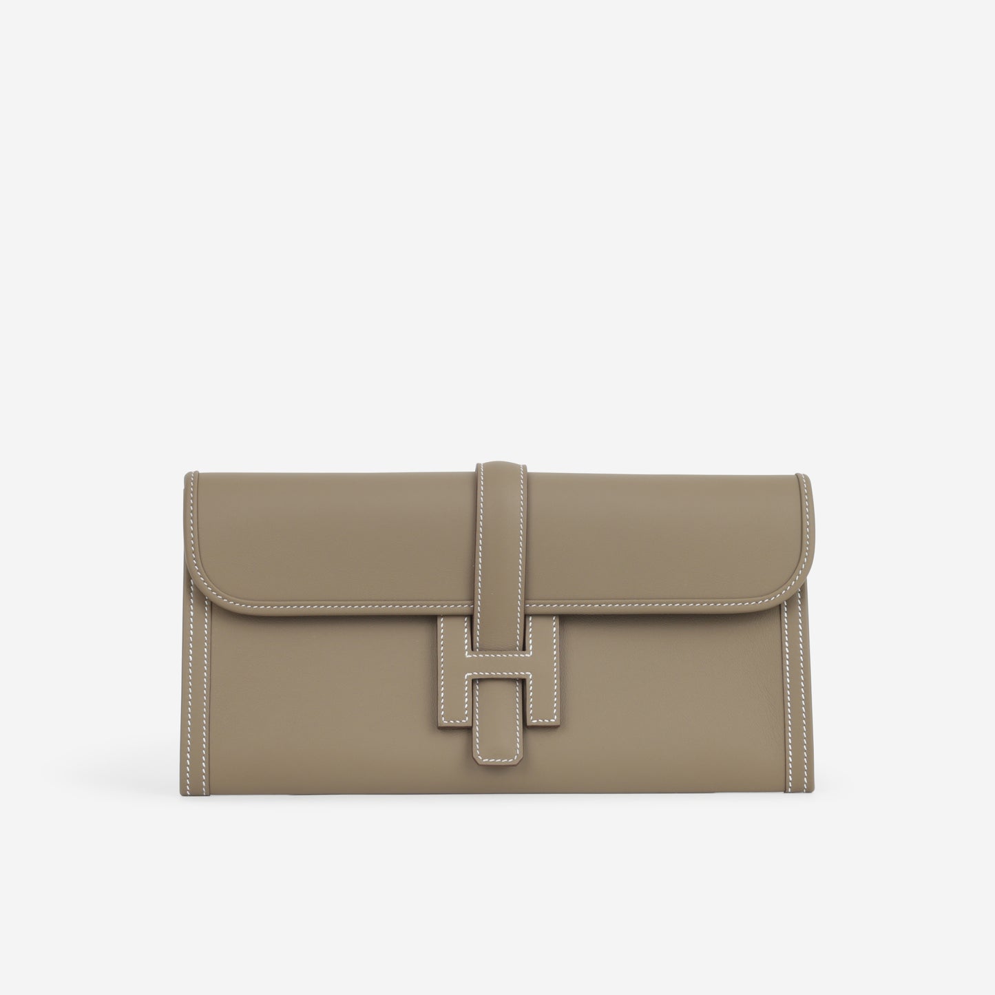 Hermès Jige 29 Clutch - Etoupe Swift