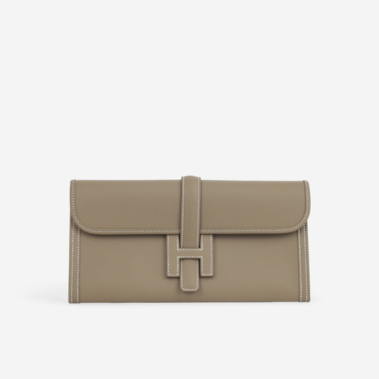 Hermès Jige 29 Clutch - Etoupe Swift