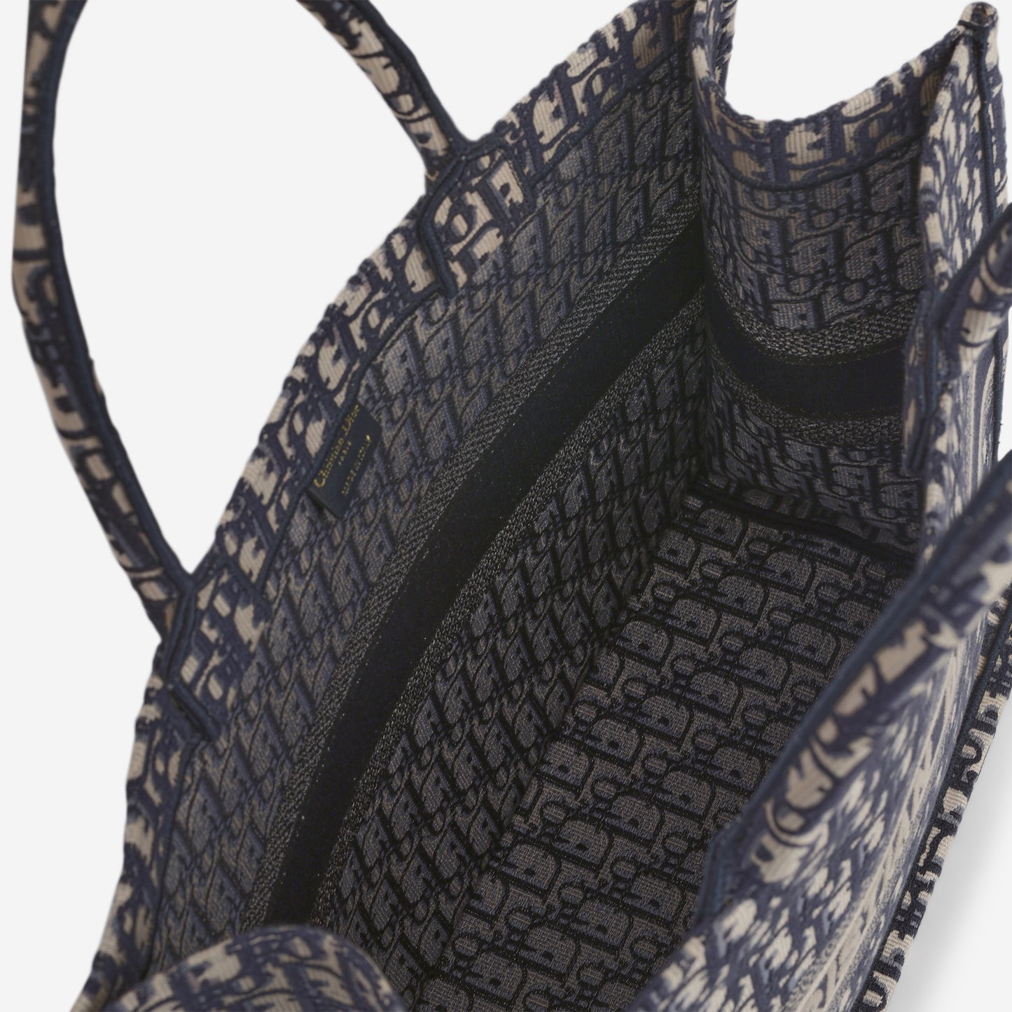 Dior Large Book Tote - Navy Oblique Jacquard