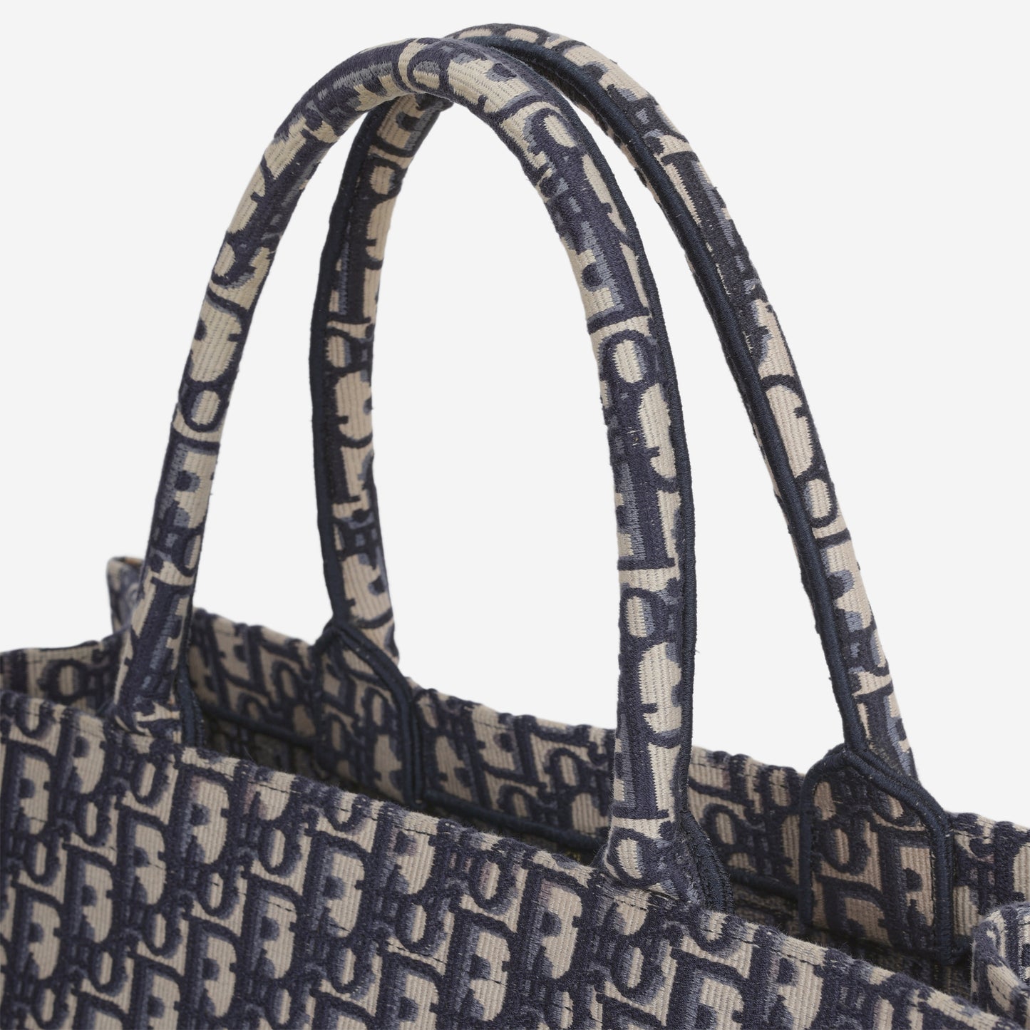 Dior Large Book Tote - Navy Oblique Jacquard