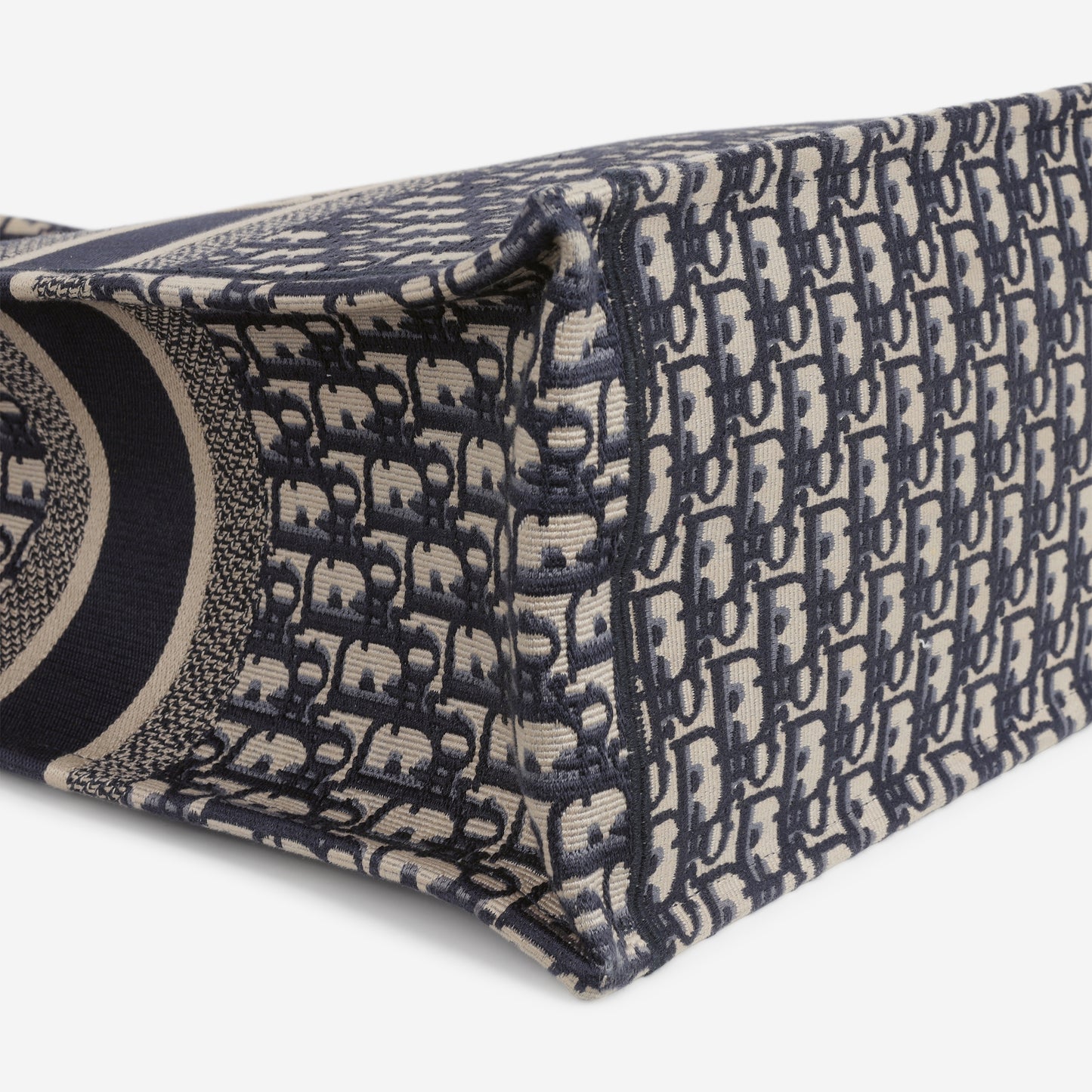 Dior Large Book Tote - Navy Oblique Jacquard