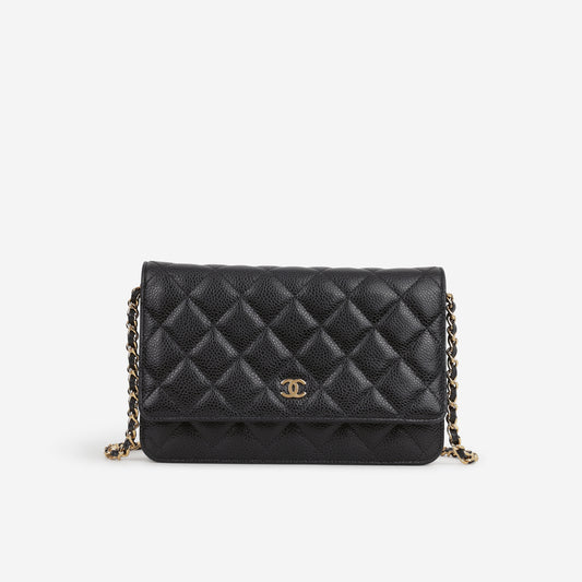 Chanel Classic Wallet on Chain - Black Caviar | Gold Hardware