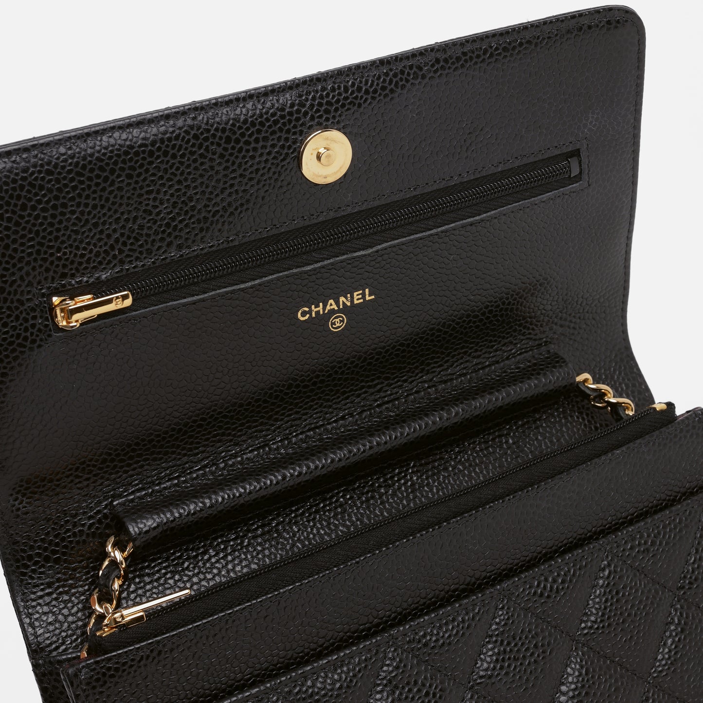 Chanel Classic Wallet on Chain - Black Caviar | Gold Hardware