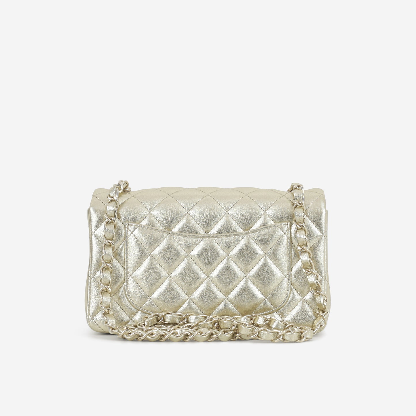 Chanel Mini Rectangular - Gold Metallic Lambskin | Champagne Gold Hardware