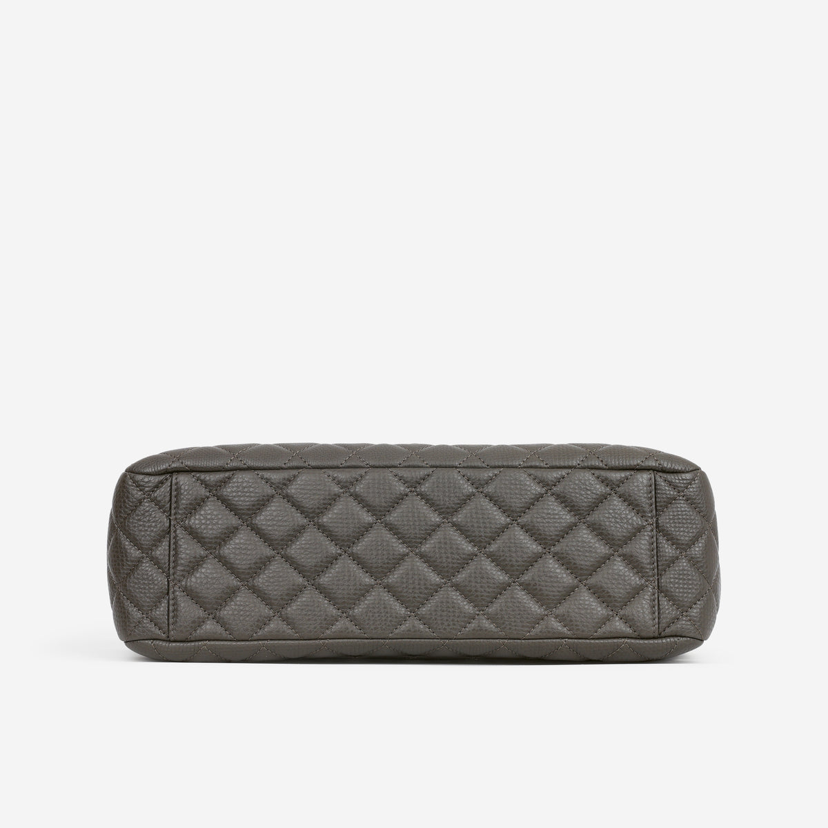 Chanel XXL Maxi Flap - Khaki Grained Calfskin | Silver Hardware