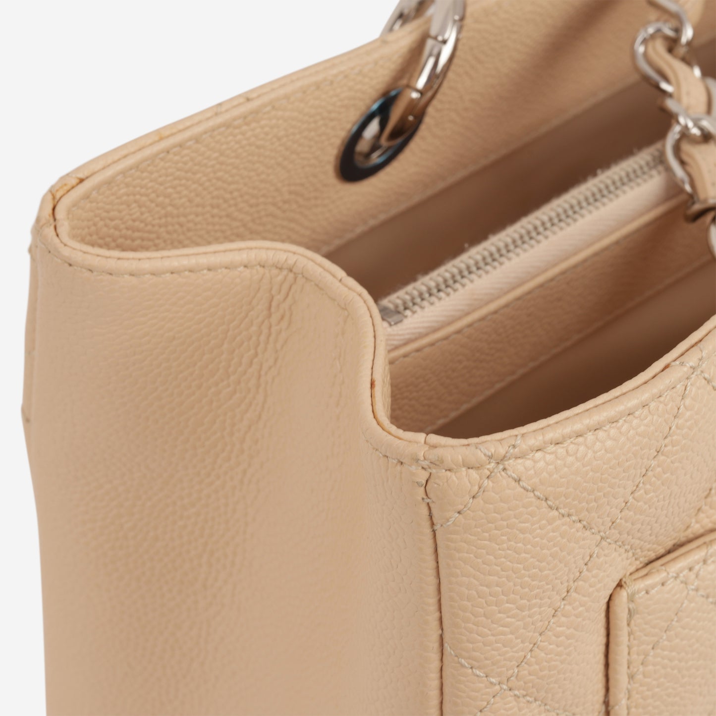 Chanel GST - Beige Caviar | Silver Hardware